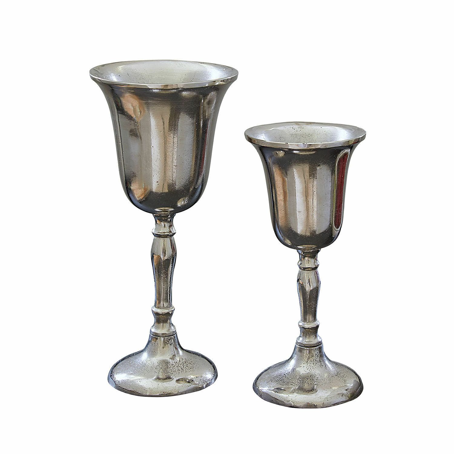 Mirabeau Tischvase Vase 2er Set Solérie antiksilber