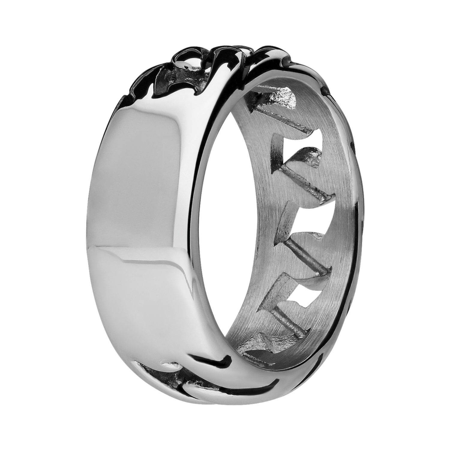 LUCARDI Fingerring Ring - Stahl - Silber - Kinder