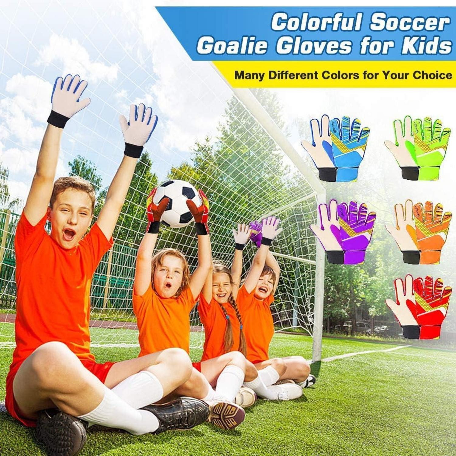 LuxusKollektion Torwarthandschuhe Torwarthandschuhe Kinder Jungen Mädchen Fussball Latex Schwarz-Grün 5