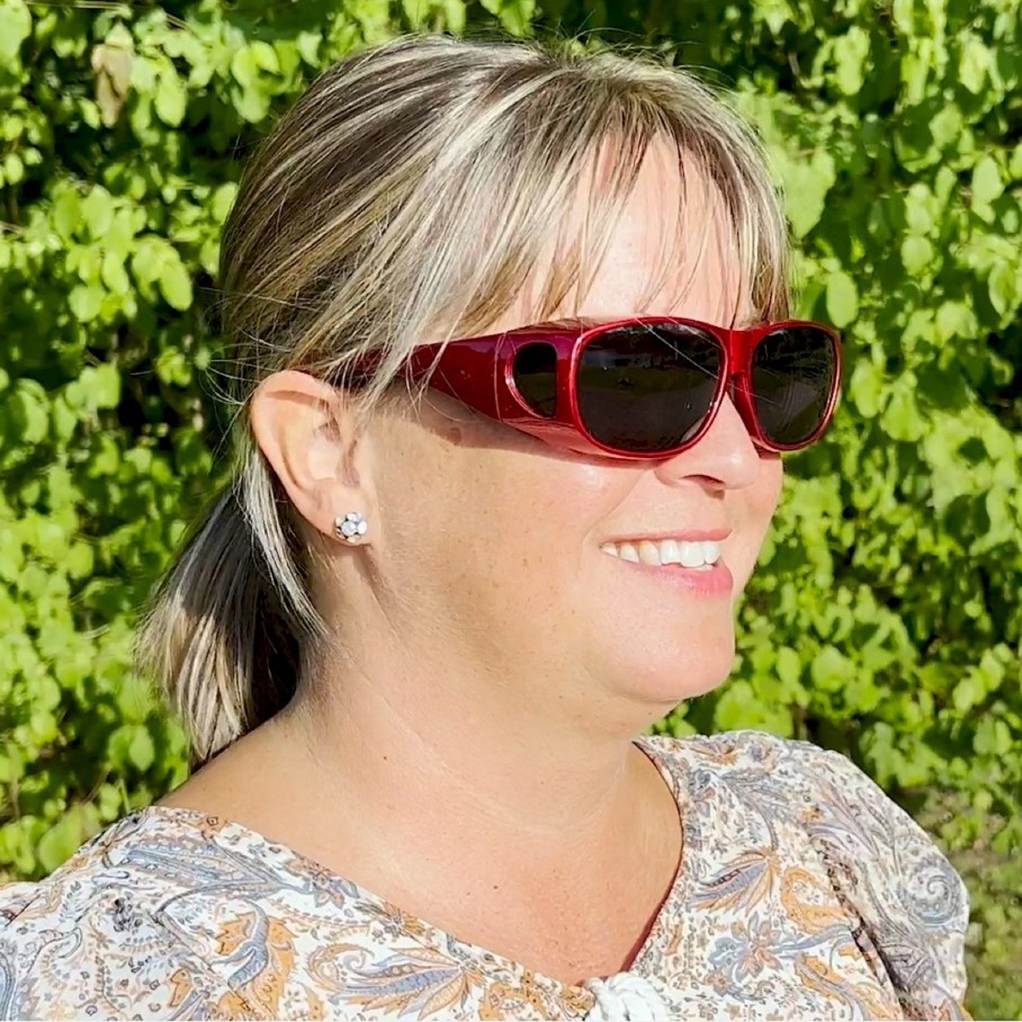 FALINGO Sonnenbrille Überzieh Sonnenbrille Überziehbrille CLASSIC EDITION polarisiert UV400 Extrablenden an Ober- und Unterseite schützen vor Sonne und Wind