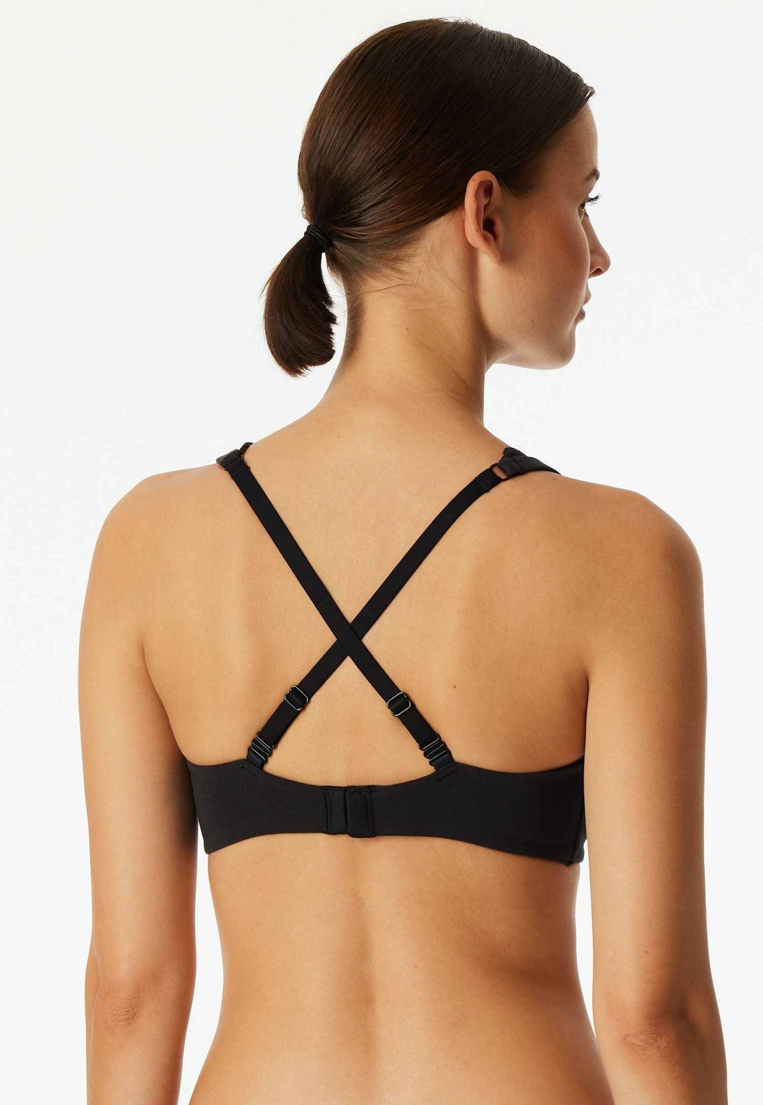 Schiesser Bügelloser BH Unique Cotton Spitzenband am Dekolleté, Baumwollmischung, gemoldete Cups – Bild 5 von 5
