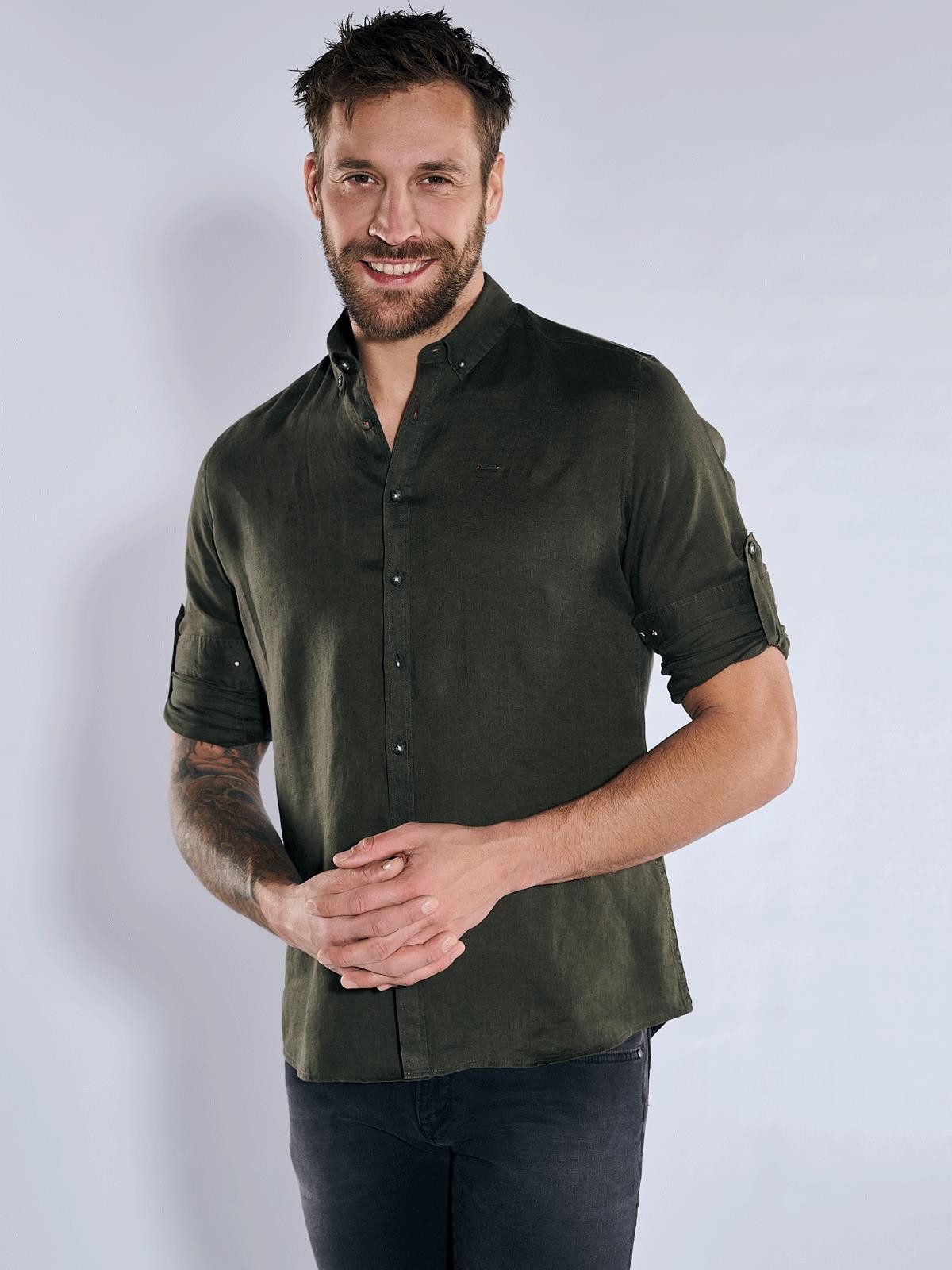 emilio adani Langarmhemd Langarm-Hemd uni günstig online kaufen