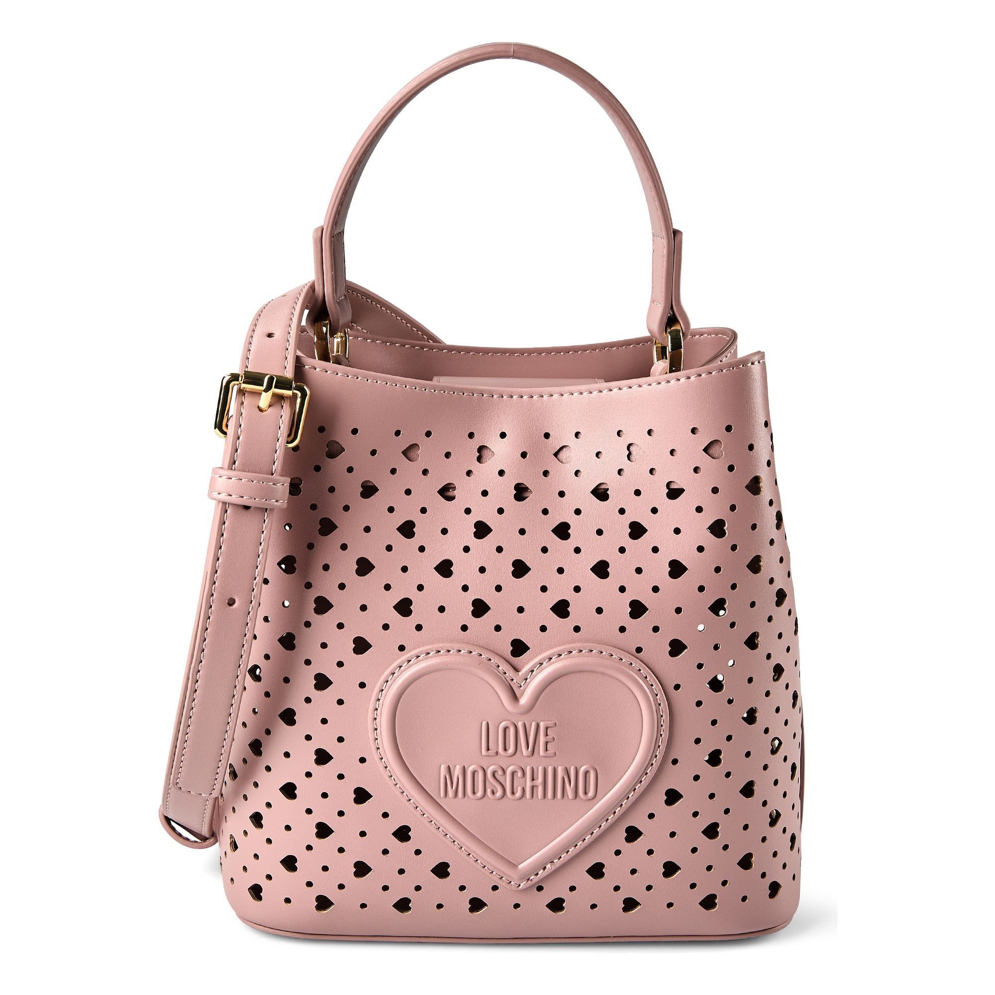 LOVE MOSCHINO Schultertasche Basket Laminated, Polyurethan