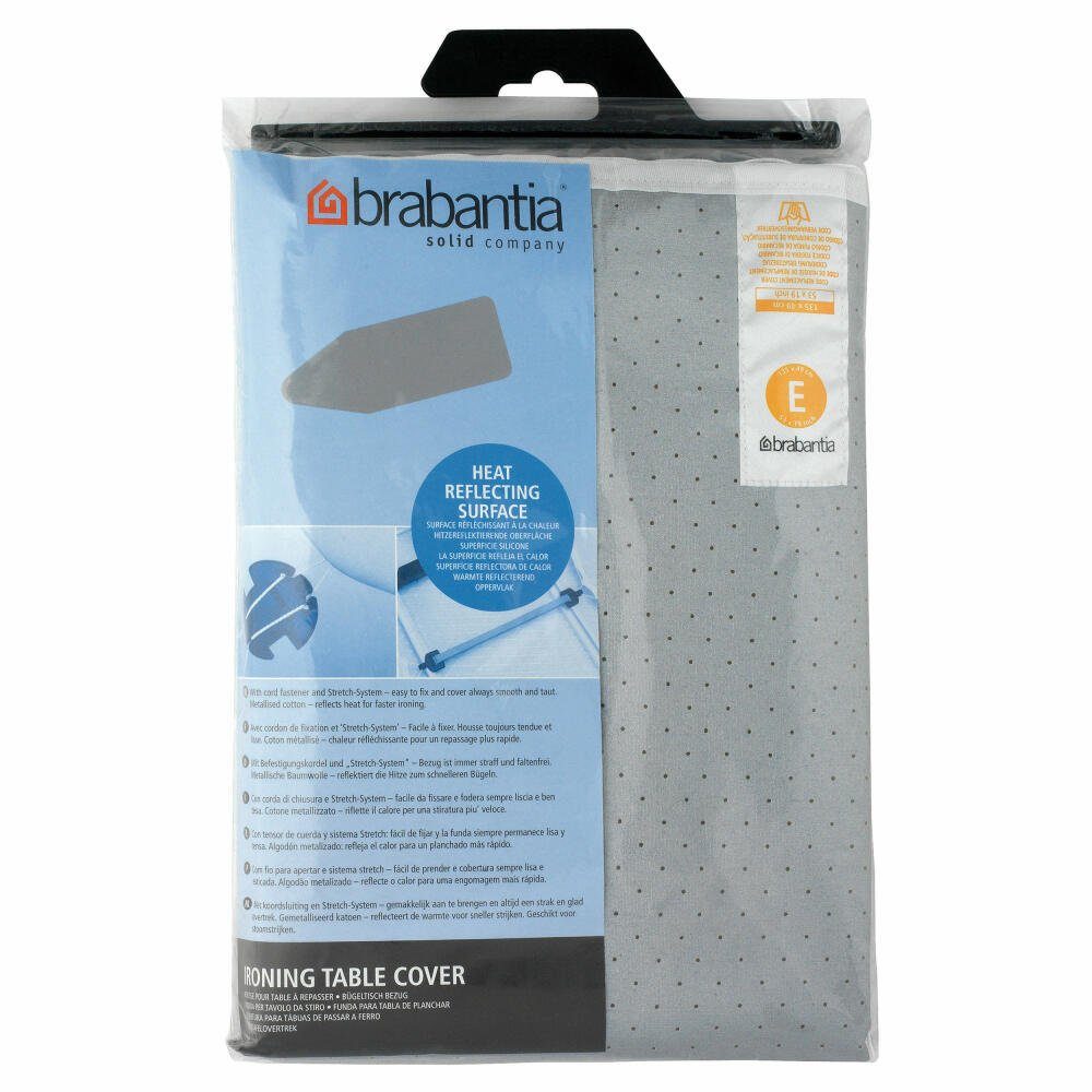 Brabantia Bügelbrettbezug Baumwollbezug mit Schaumstoff + Kordel 135 x 49 cm