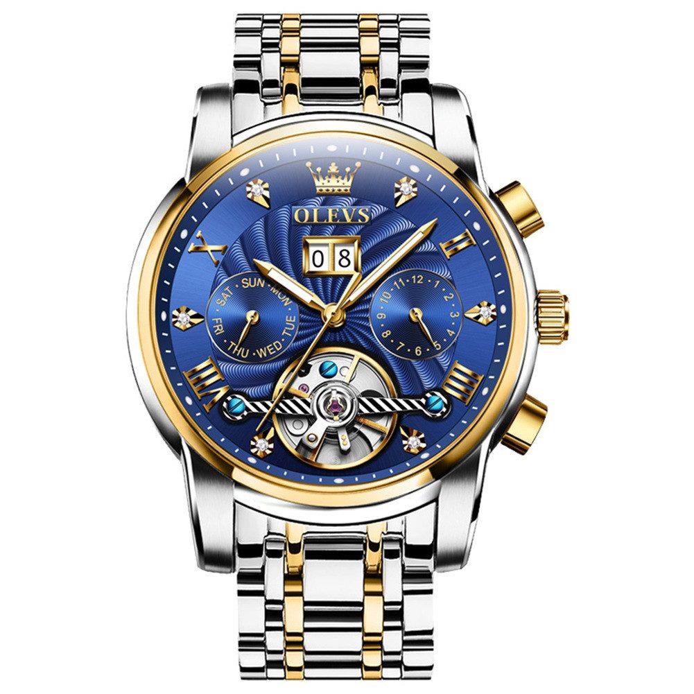 OLEVS Automatikuhr Luxus Herrenuhr Automatik Edelstahl günstig online kaufen