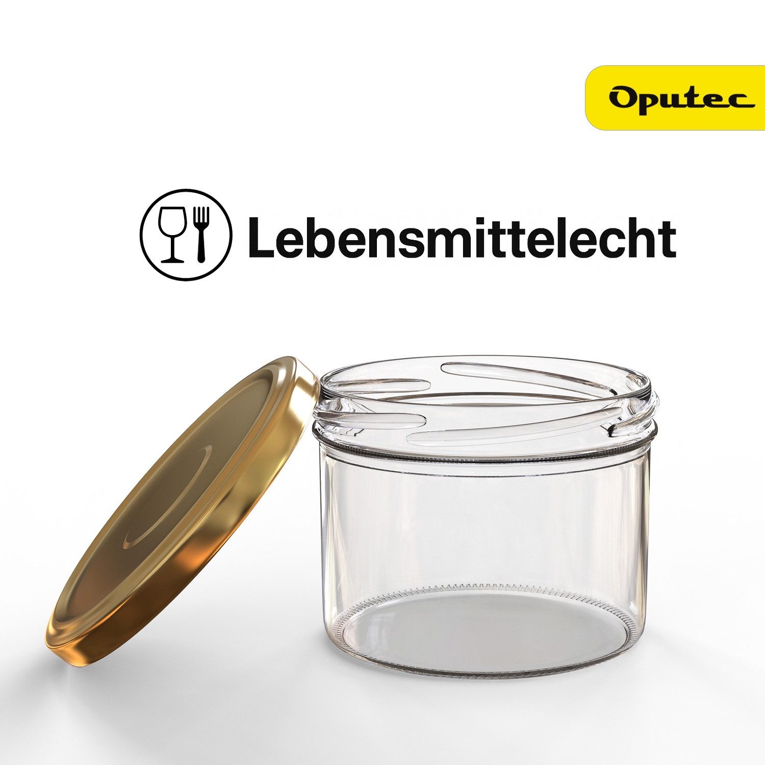 Oputec Einmachglas 100x Schraubdeckel TO82 Gold - Twist Off Ersatzdeckel f. Einmachgläser, Metall, (Spar-Set XL, 100x Ersatzdeckel Gold) – Bild 3 von 5
