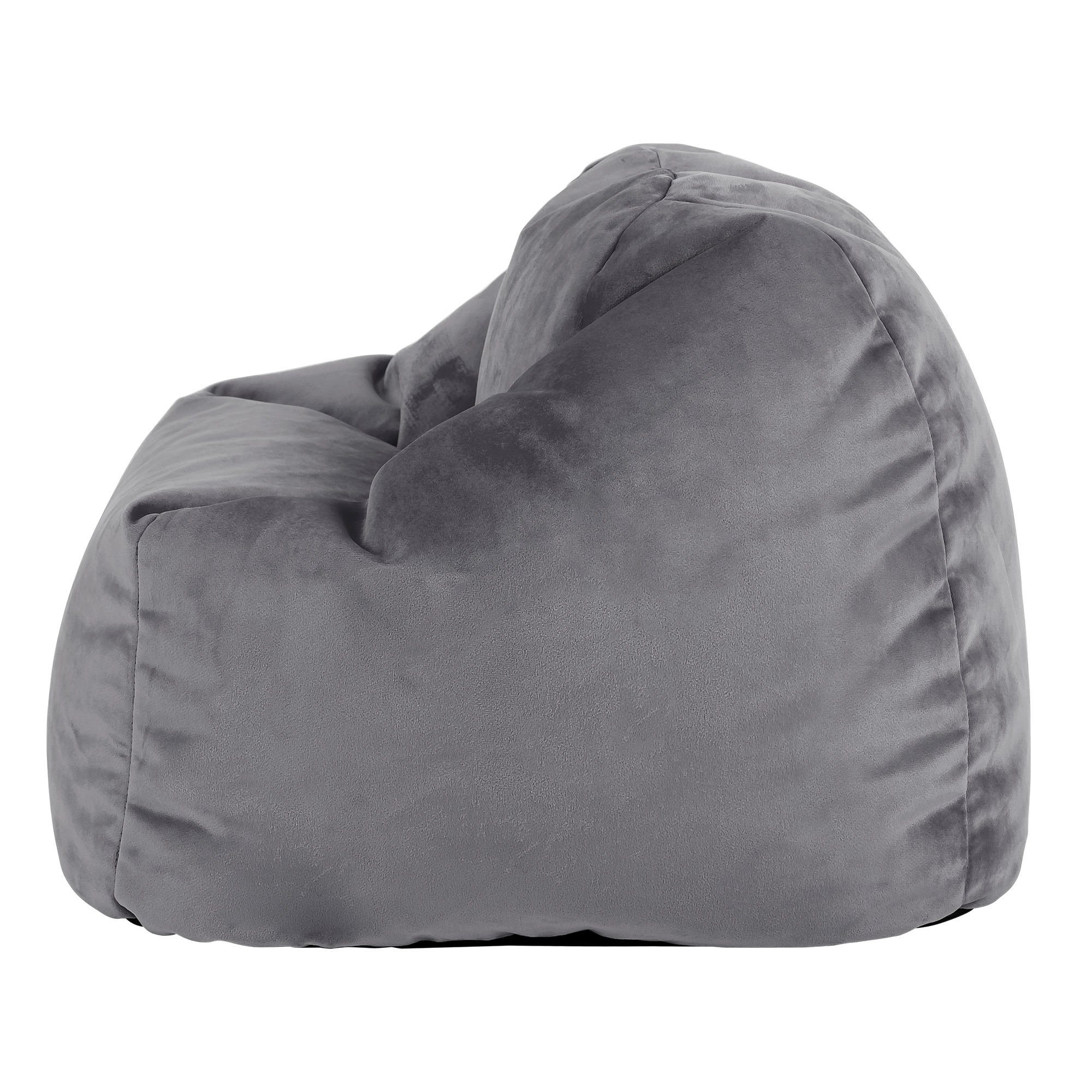 Plüschsamt grau aus Sitzsack für Sitzsack Kinder „Aurora“ icon
