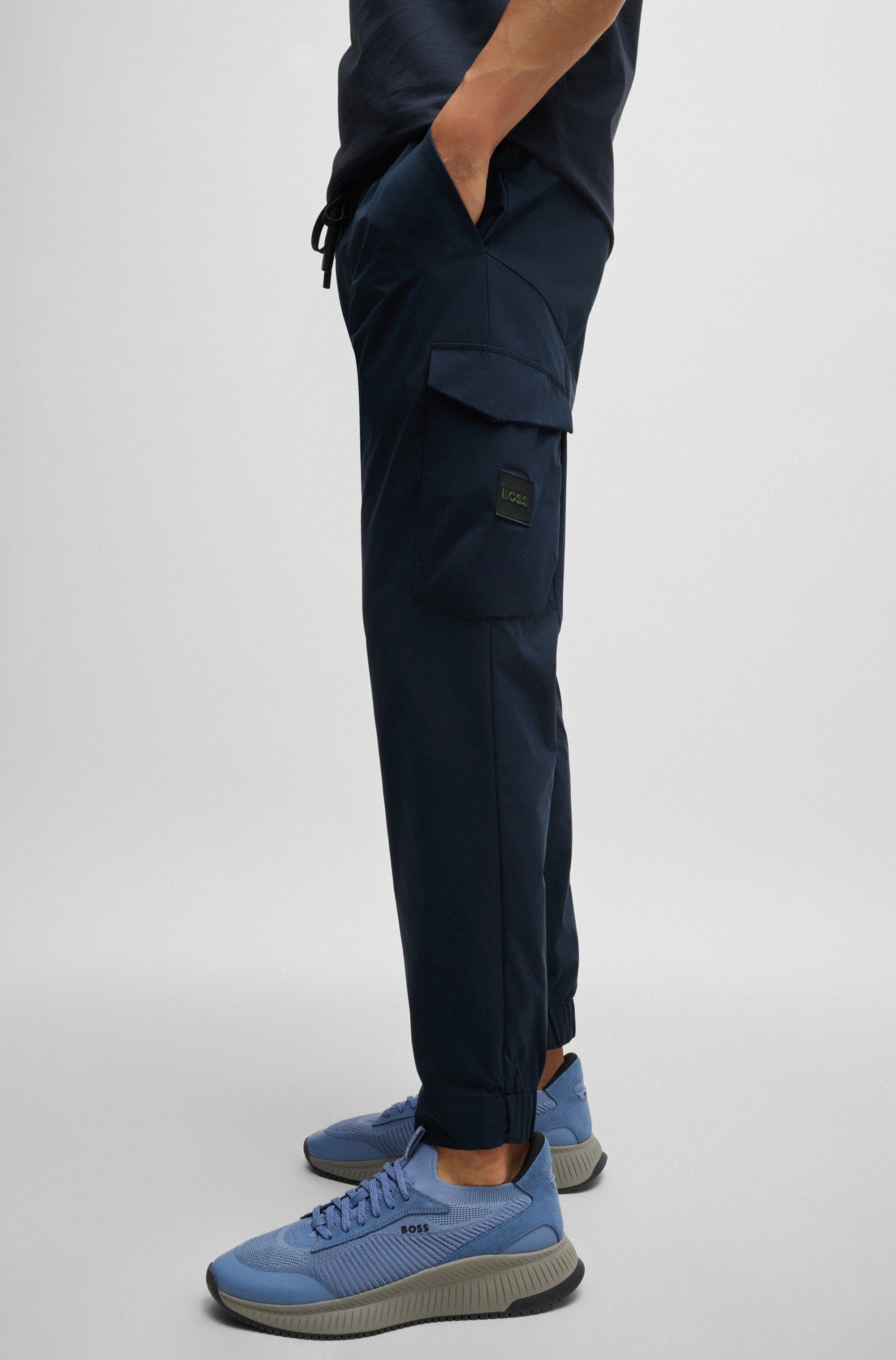 BOSS GREEN Cargohose T Urbanex-CargoLight mit elastischem Bund und Kordelzug Cargohose Sweatpants Stretchhose