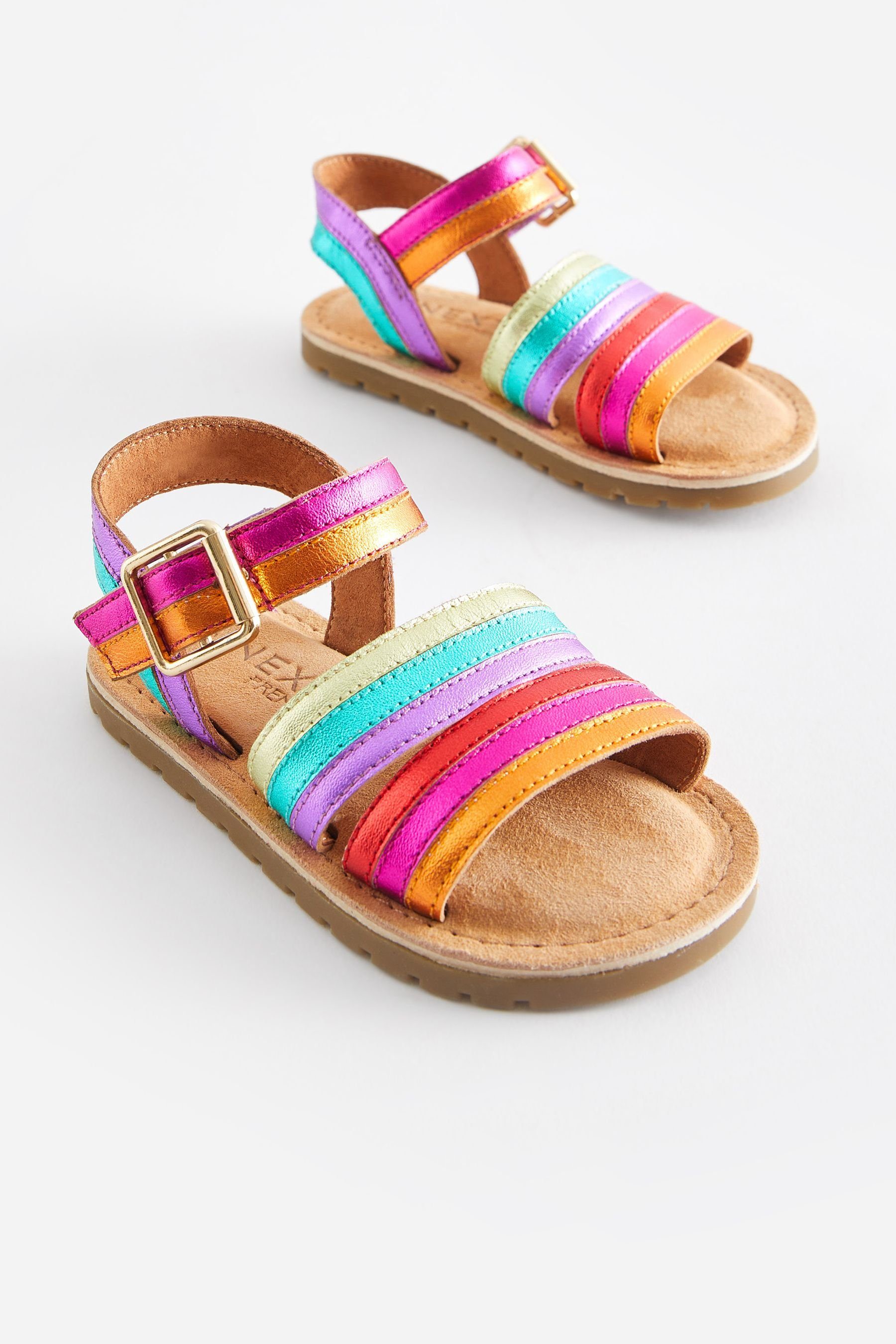 Next Gestreifte Ledersandalen Sandale (1-tlg) günstig online kaufen