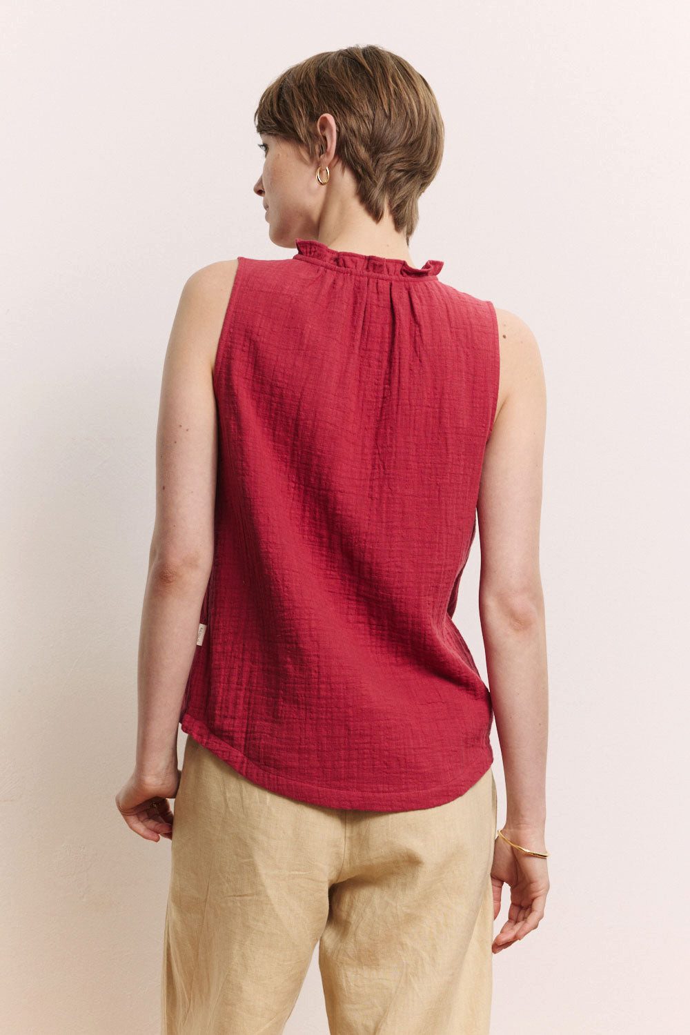 Tranquillo Blusenshirt Bluse Lauraa aus Slub Musselin GOTS GOTS-zertifizierte Bio-Baumwolle in strukturierter Musselin-Qualität