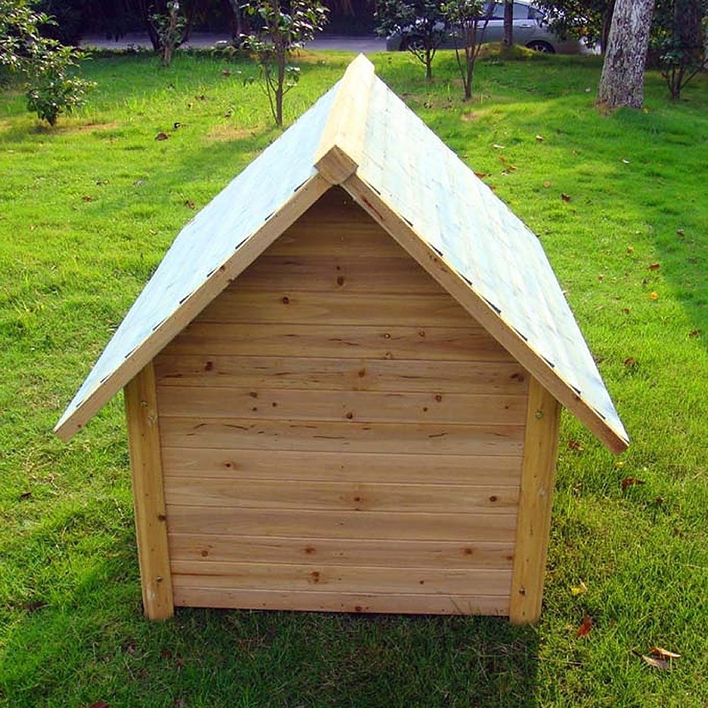 Feel2Home Hundehütte 95cm Hundehütte wetterfest Käfig Holz Hundehaus Haustierhütte, Wetterfest
