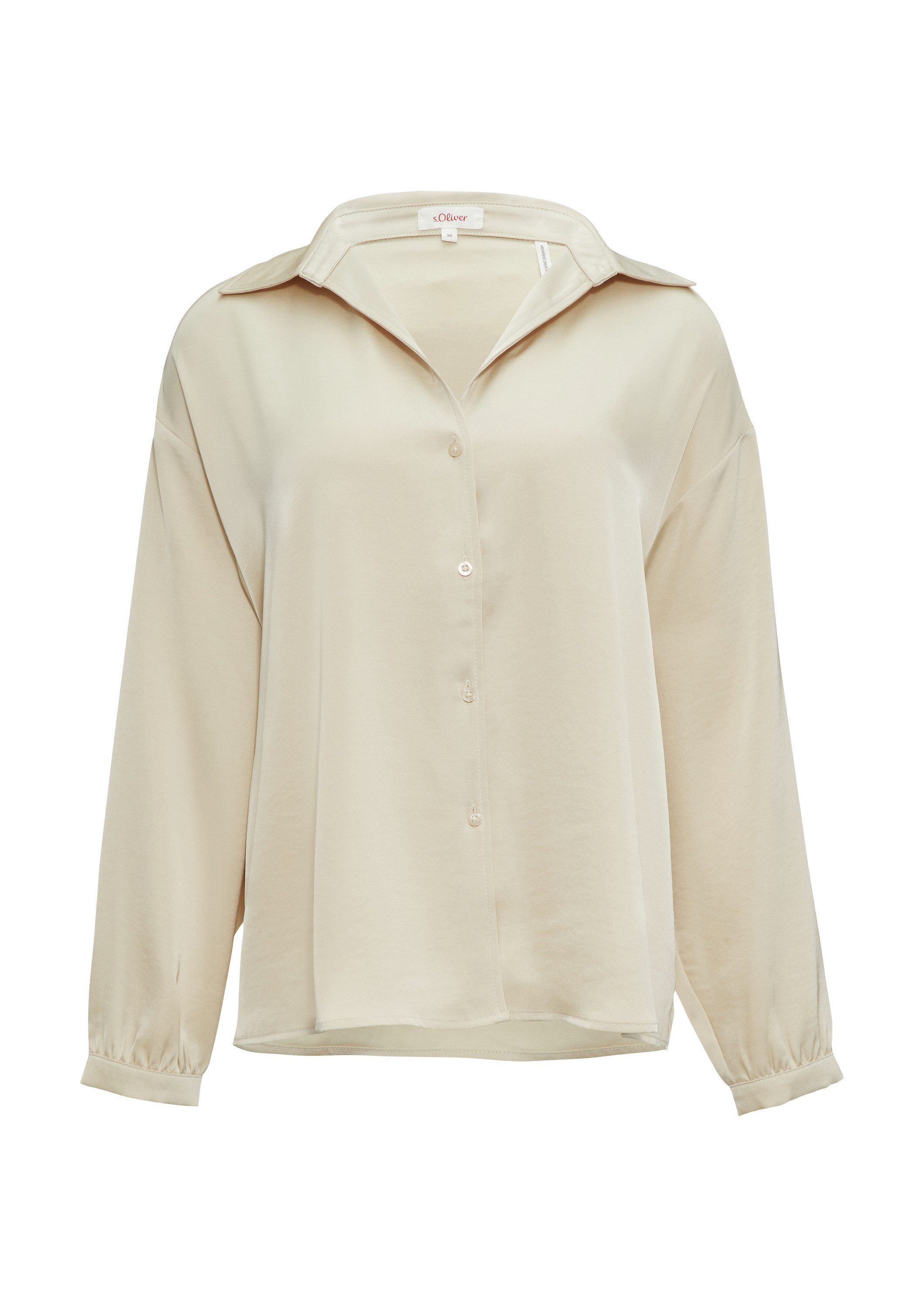 s.Oliver Langarmbluse Bluse Satinierte Bluse mit günstig online kaufen