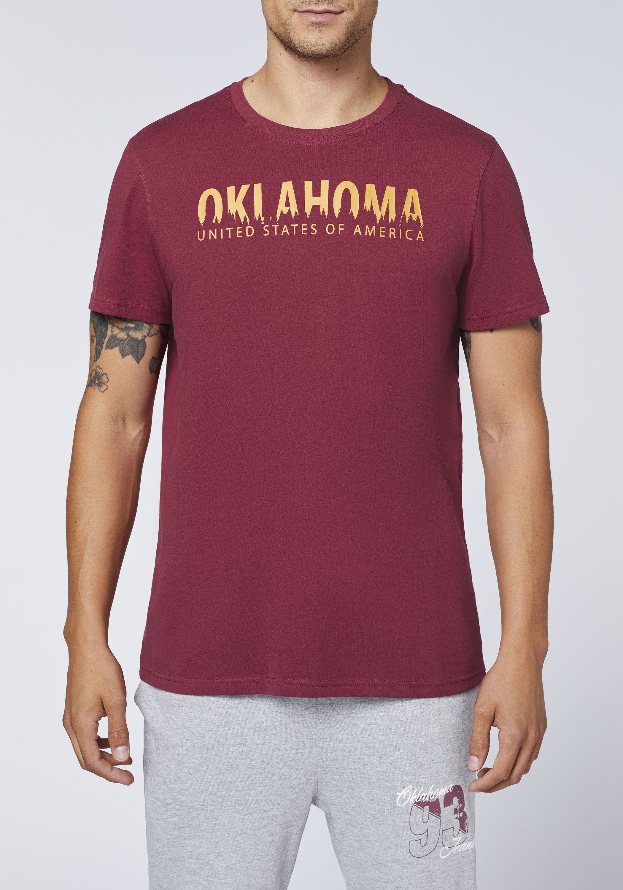 Oklahoma 19-1934 im Nature-Label-Look Tibetan Jeans Print-Shirt Red