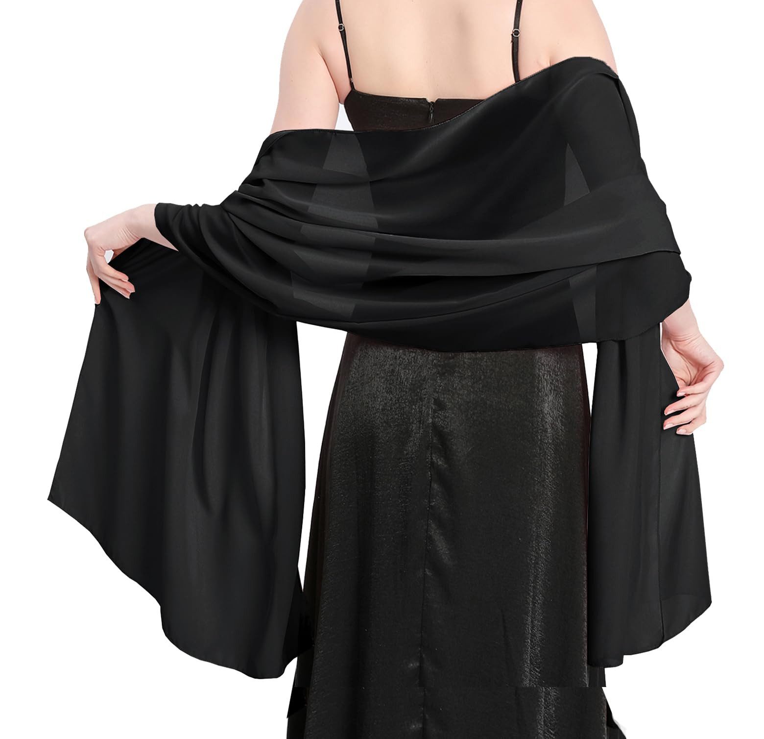 Zaewry Modeschal Stola Damen Halstuch Chiffon Sommer Schal Damen Festliche Stola, für Abendkleid oder Brautkleid Hochzeit Scarf