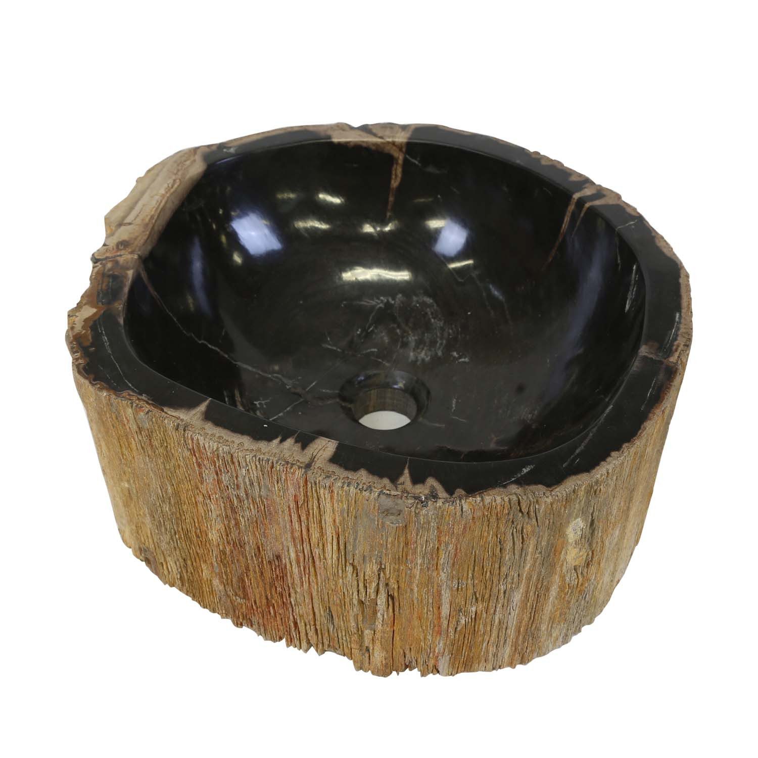 Casa Moro Раковины Fossiles Holz Раковины Olivia für Badezimmer Gäste-Bad (Badezimmer Gäste WC), Einzigartiges Naturstein Handwaschbecken MW514015