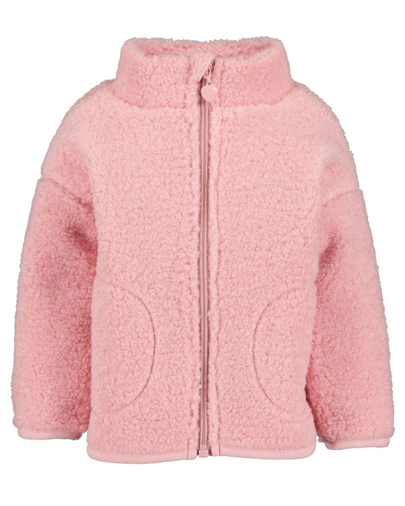 Blue Seven Plüschjacke Teddyjacke für Mädchen, rosa Fleecejacke mit Stehkragen