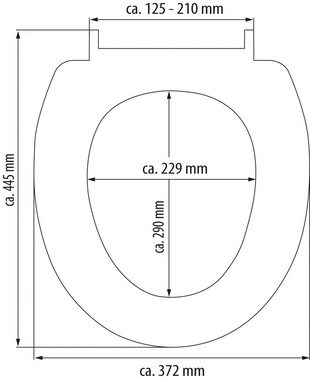 Eisl WC-Sitz Mosaik, Duroplast, Absenkautomatik, max. Belastung der Klobrille 150 kg