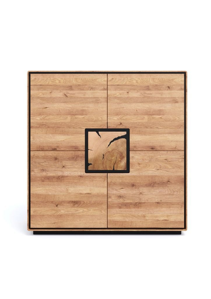 Main Möbel Highboard Kommode 129x125cm Wildeiche Zarah