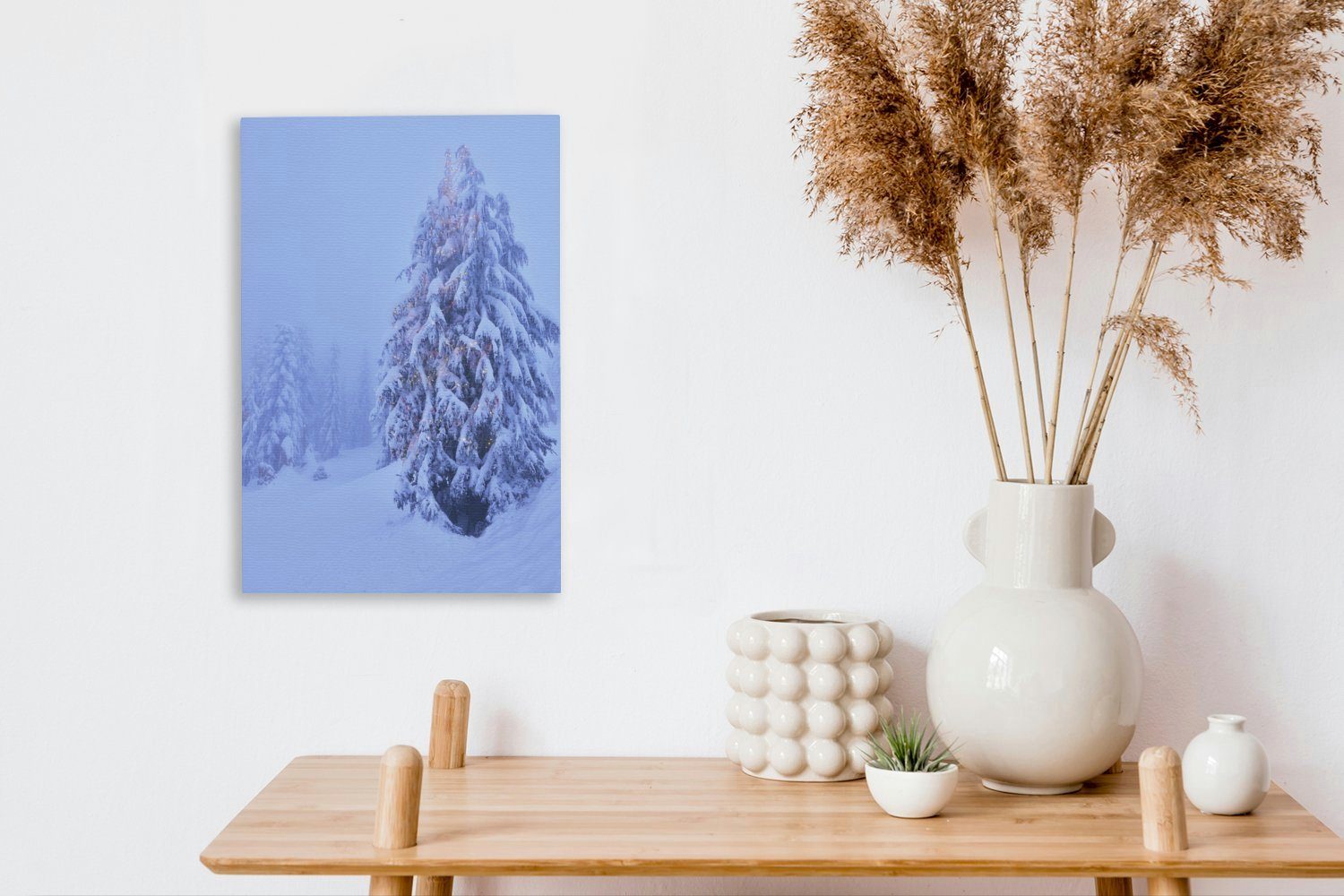 OneMillionCanvasses® kanadischen cm Mountain fertig dem (1 bespannt Weihnachtsbaum Grouse 20x30 St), in Nordamerika, Zackenaufhänger, Leinwandbild Leinwandbild Gemälde, auf inkl.