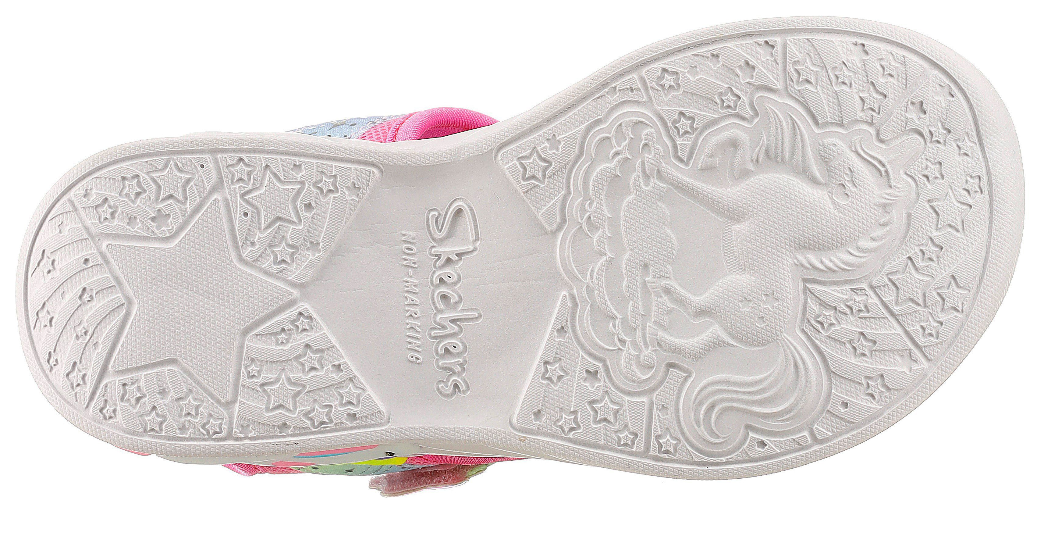 Sandale pink-mintfarben BLISS SANDAL Einhorn-Applikation Kids mit blinkender UNICORN DREAMS Skechers MAJESTIC