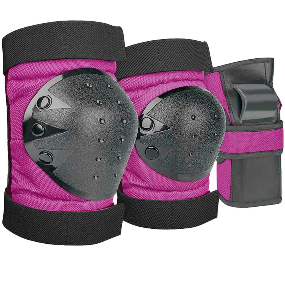 Coonoor Protektoren-Set Schützer Schonerset 6 in 1 Inliner Protektoren Set Schutzausrüstung (Verstellbare Knieschoner Ellenbogenschützer Handgelenkschoner), für Skaten Fahren Roller Skateboard