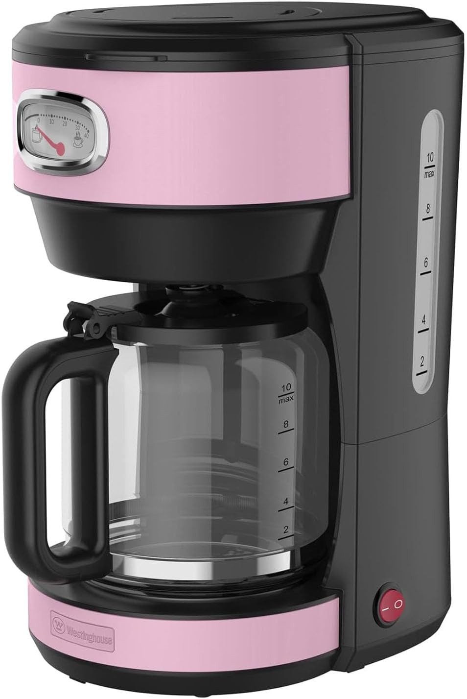 Westinghouse Filterkaffeemaschine Retro-Serie 1,25 l für 10 Tassen mit Permanentfilter, 1,25l Kaffeekanne, 10 Tassen, Permanentfilter, Tropfstopp, Warmhaltefunktion