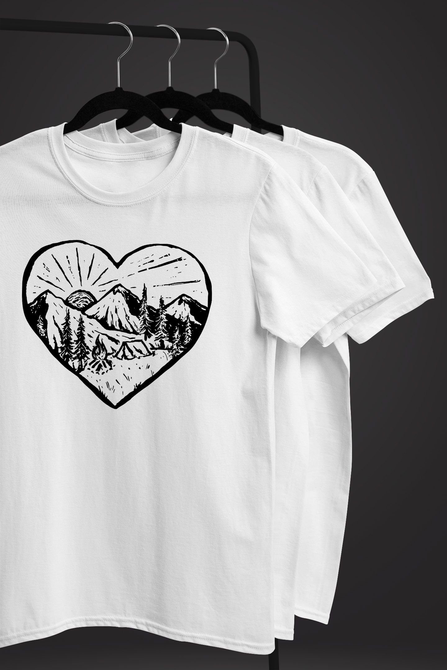 Print-Shirt T-Shirt Adventure Muskelshirt Berge Camping Herren Naturfreund Neverless® Printshirt Muscle Wandern Shirt weiß Neverless Print mit