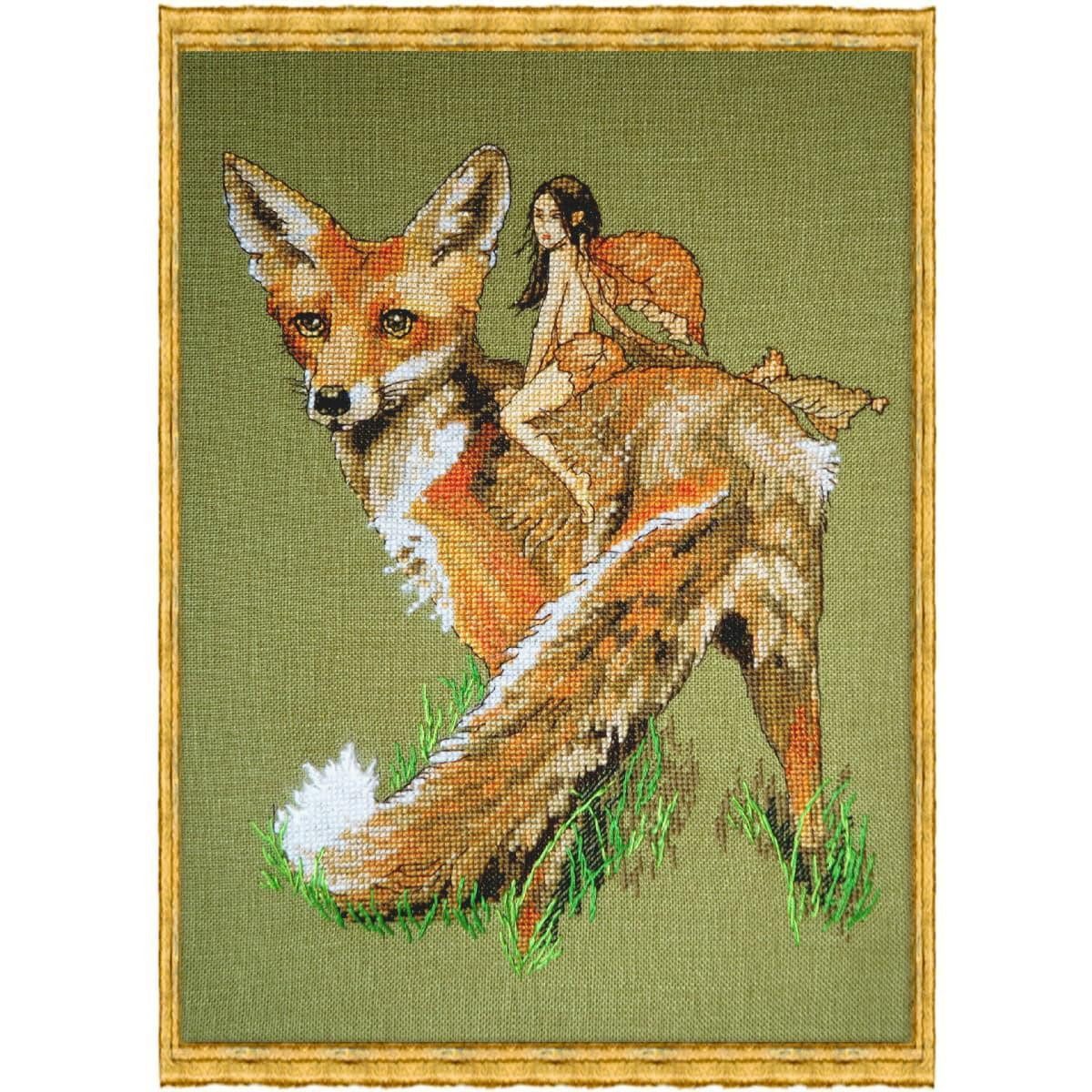 Kreativset Nimue Kreuzstich Papier-Zählvorlage "Roter Fuchs", 108G