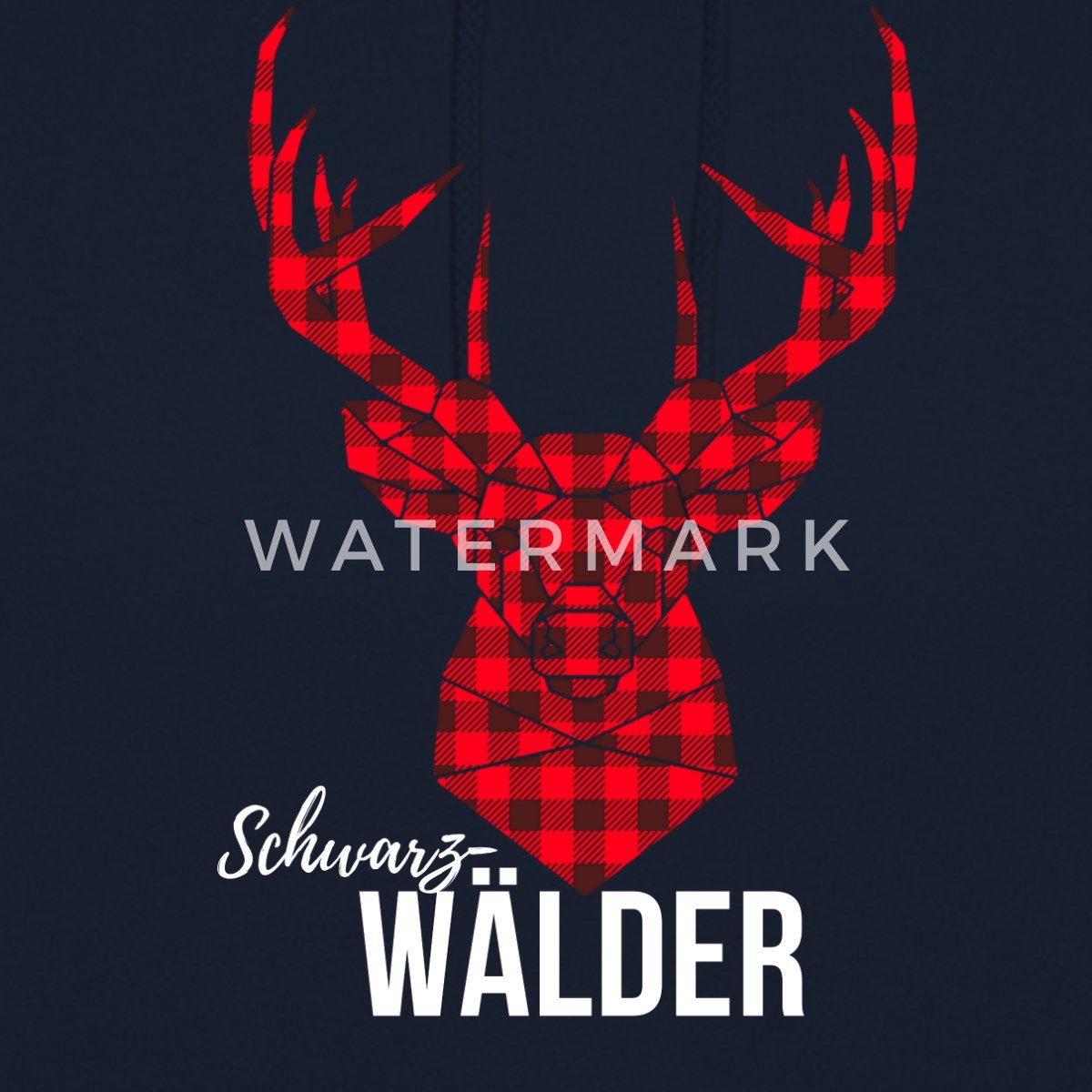 Spreadshirt Hoodie Schwarzwälder Schwarzwald Mann Souvenir Hirsch Unisex Hoodie (1-tlg)