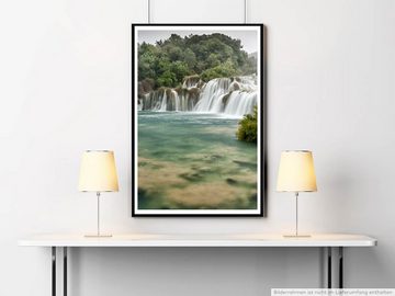 Sinus Art Poster Landschaftsfotografie 60x90cm Poster Wasserfälle am Krka Fluss Dalmatia Kroatien