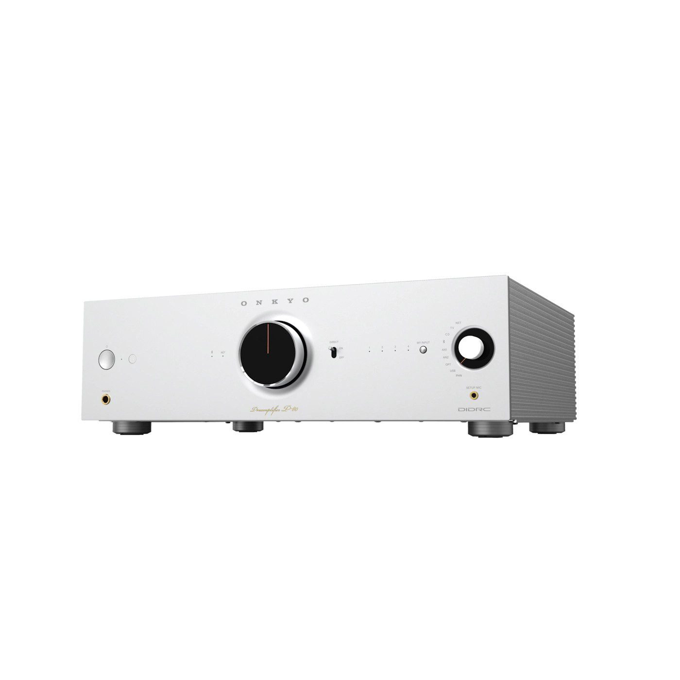 Onkyo ONKYO P-80, Network Pre Amp - Netzwerk-Vorverstärker - Silber Verstärker (Anzahl Kanäle: 2)