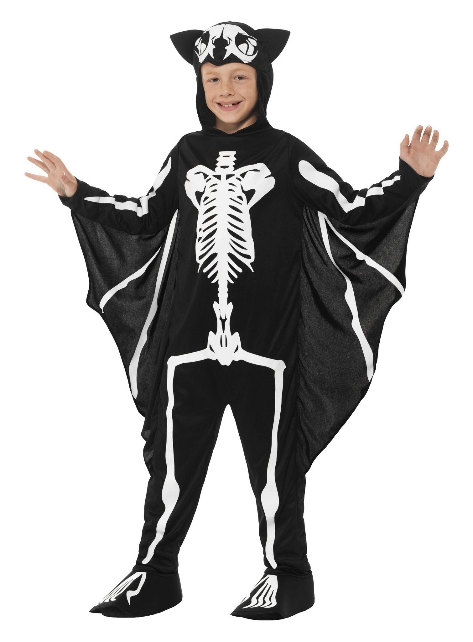 Smiffys Vampir-Kostüm Fledermaus Skelett Halloween Kostüm Kinder Junge, Etwas knöchern, aber immer noch bissig: Vampir-Overall
