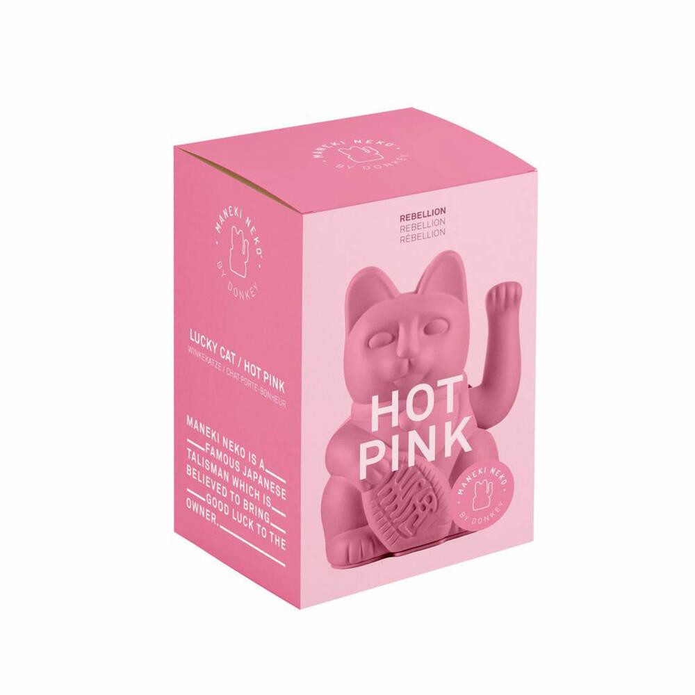 Donkey Products Dekofigur Lucky Cat Classic Hot Pink ca. 15 cm günstig online kaufen