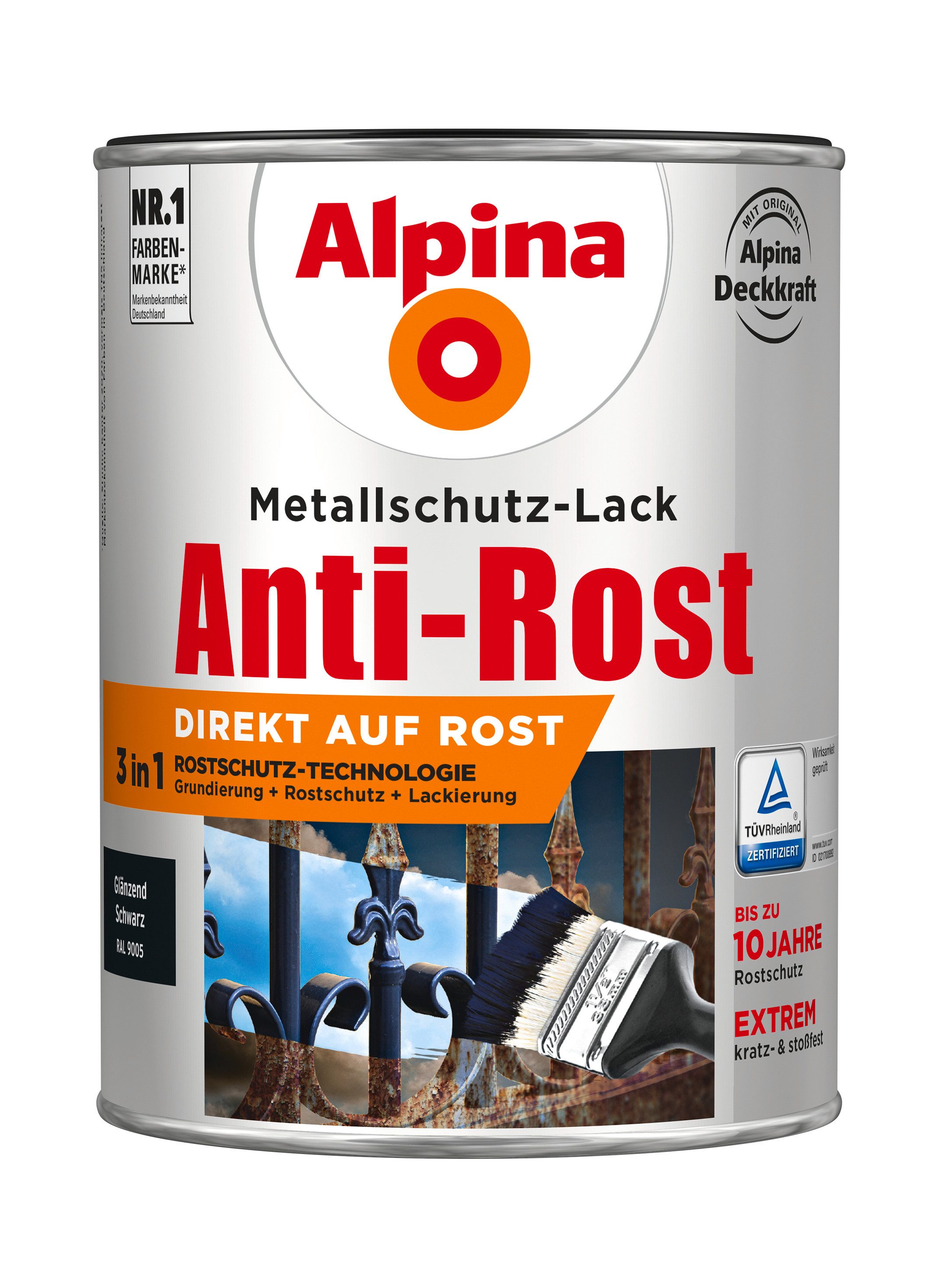 Alpina Metallschutzlack Metallschutzlack Anti-Rost glänzend