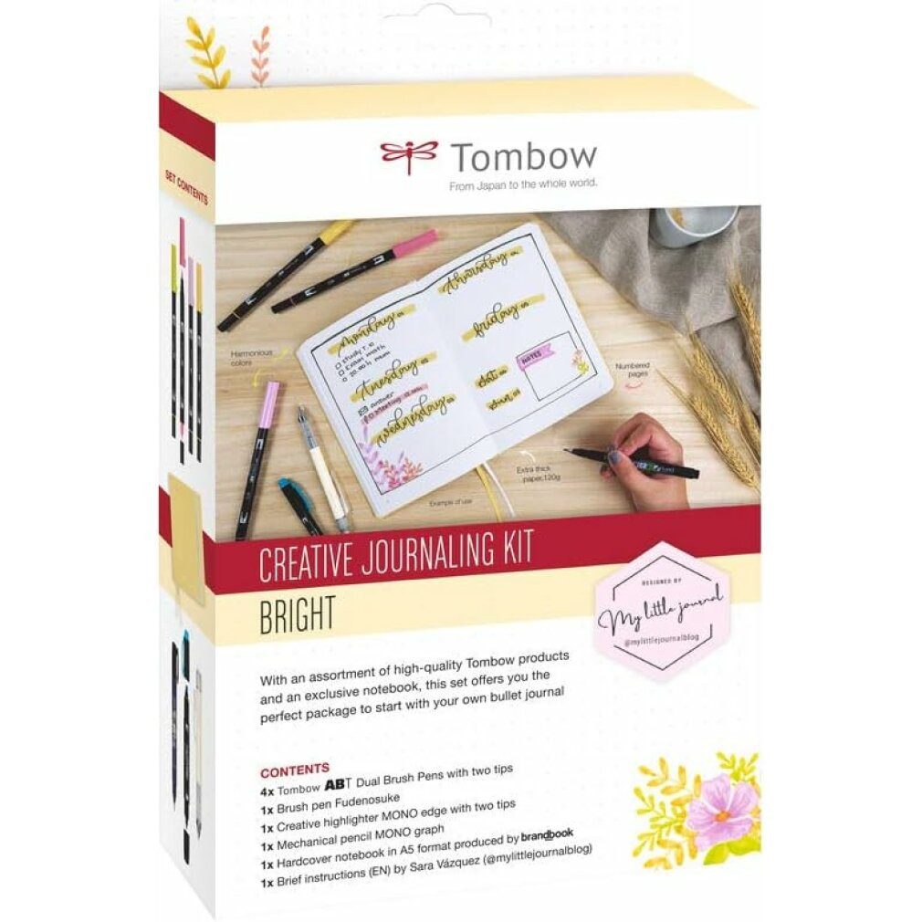 TOMBOW Kalligraphie-Stift Schreibset Bright farbsortiert