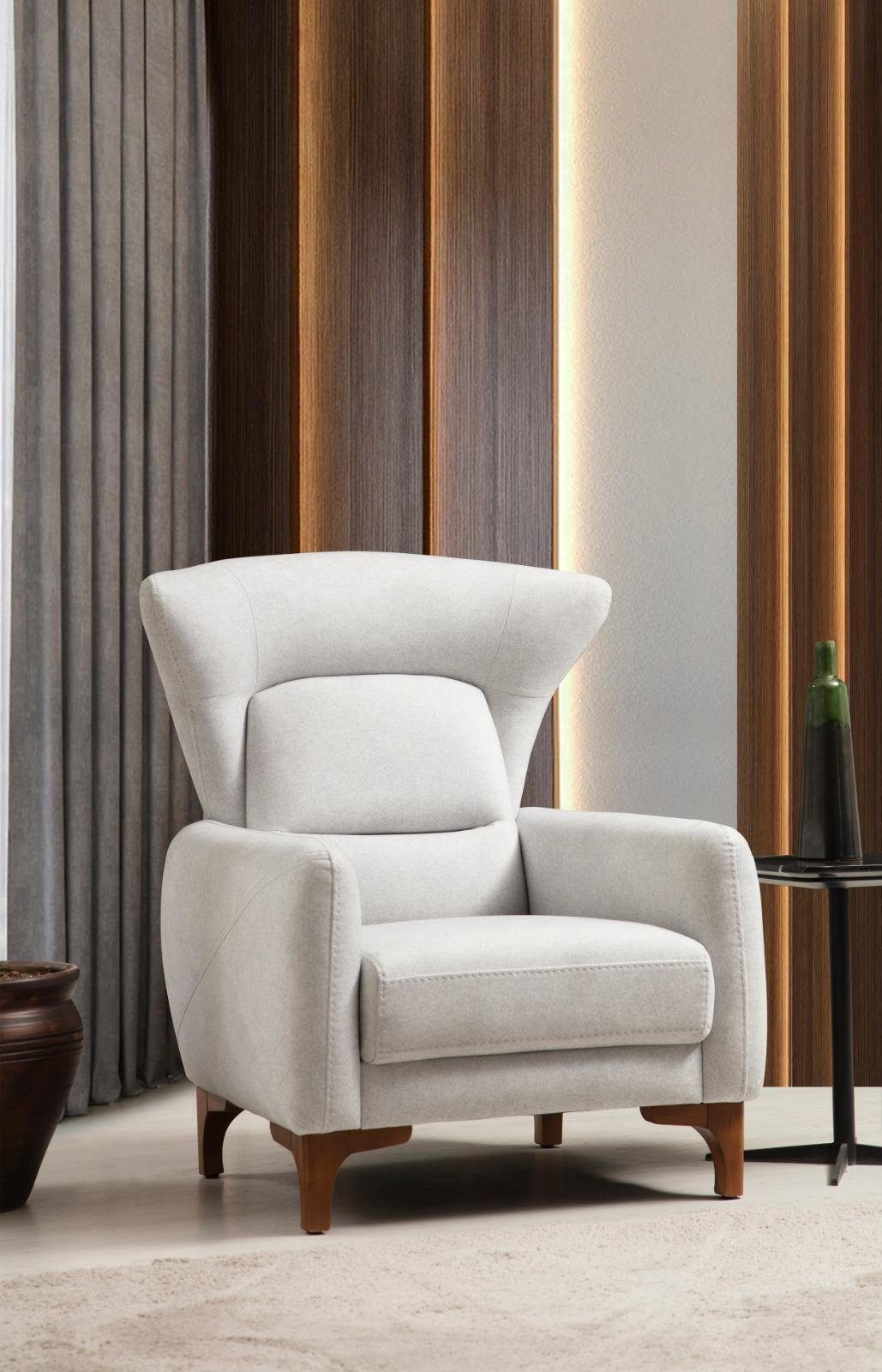 JVmoebel Sessel Luxus Modern Wohnzimmer Textilmöbel Design Polster Neu (1-St., Sessel), Made in Europa