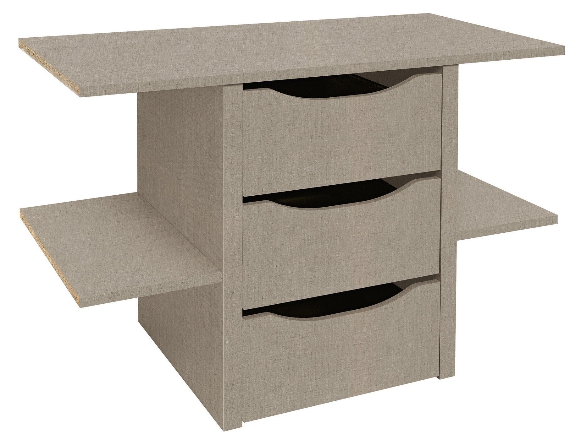 rauch Schubladeneinsatz Zubehör für Rauch-Schränke ORANGE/BLUE, mit 3 Schubladen und Metallauszügen Breite 88 cm, Tiefe 45 cm