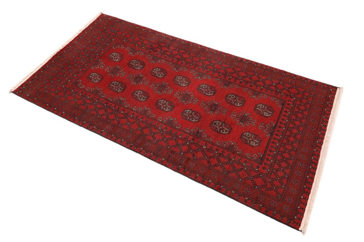 98x189 Trading, Höhe: Läufer, Handgeknüpfter Afghan Orientteppich Nain mm rechteckig, 6 Akhche Orientteppich