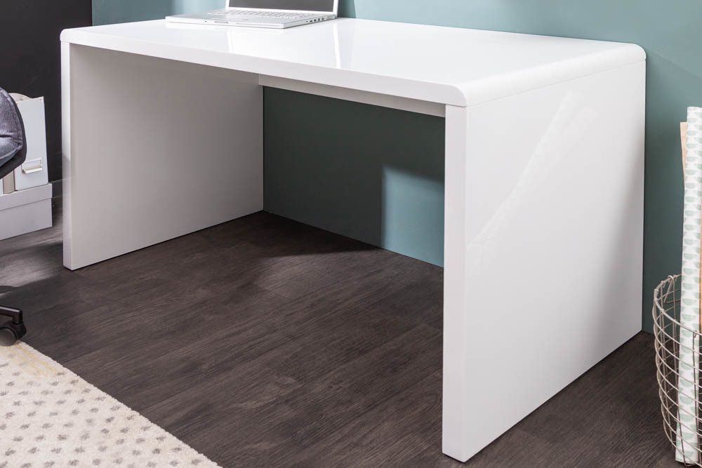 riess-ambiente Schreibtisch FAST TRADE 140cm weiß, Arbeitszimmer · Hochglanz · groß · Modern Design · Home Office