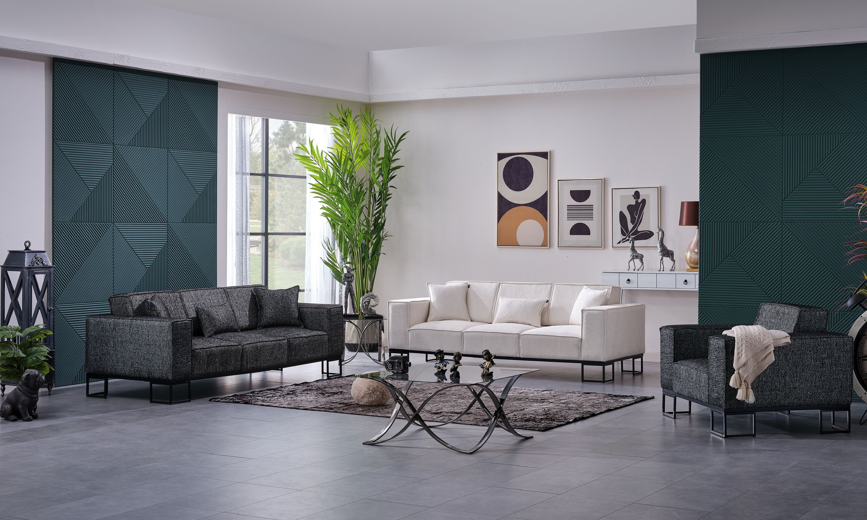 Nobelaa Sofa Sitzgruppe/Sofa Set - Wohnzimmergarnitur "Sia" 3+3+1