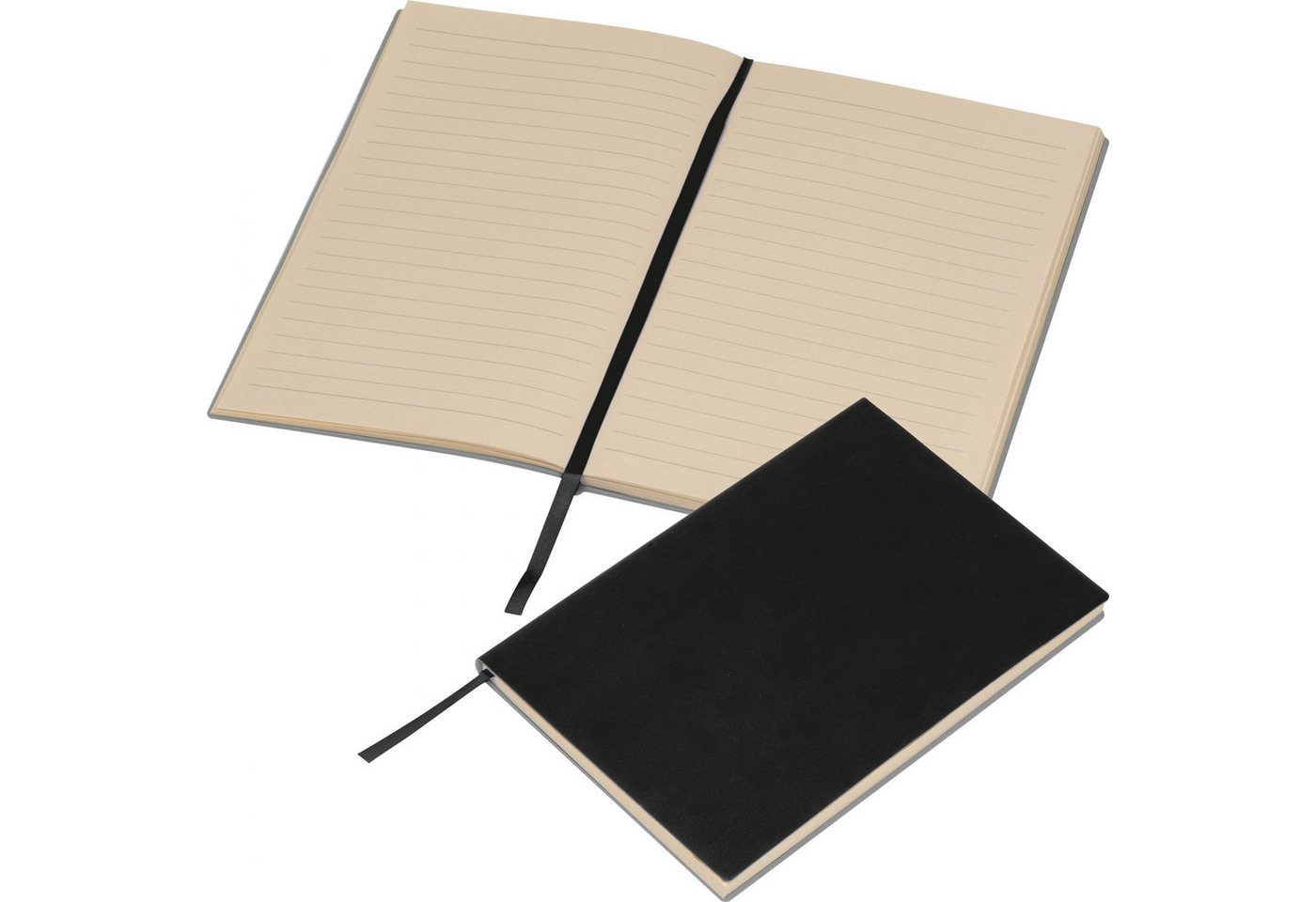 Easy Gifts Notizbuch Notizbuch / flexibel / DIN A5 / 160 Seiten liniert / Farbe: schwarz