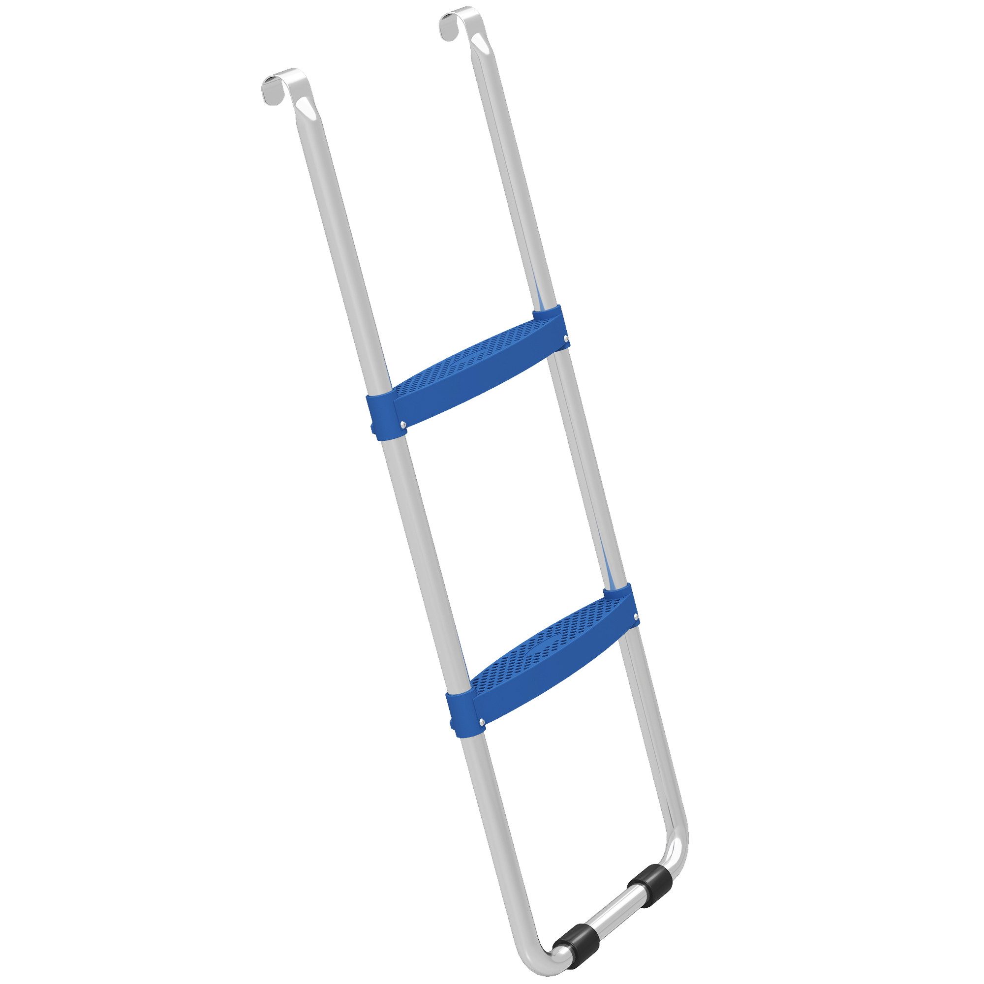SPORTNOW Trampolinleiter mit verzinktem Stahlrahmen (2 Stufen Einstiegsleiter, 1-St., Sicherheitsleiter), bis 150 kg Tragkraft Blau