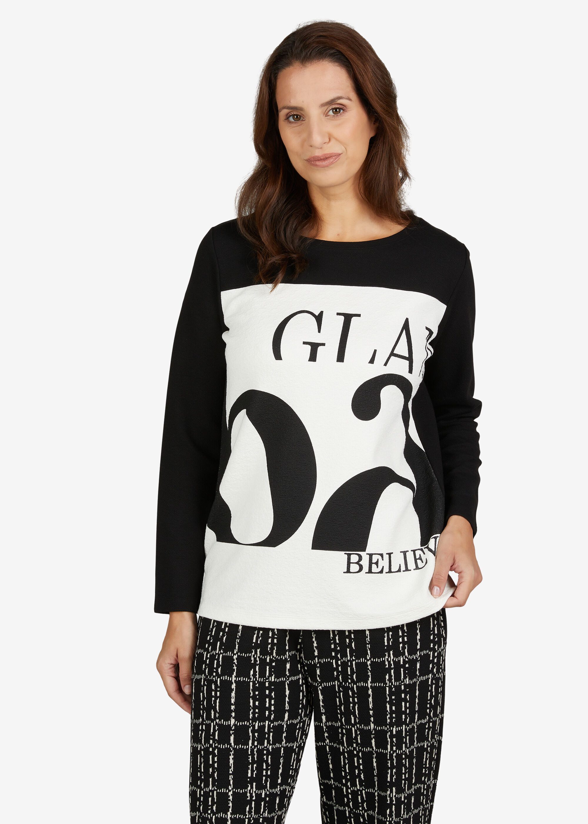 seeyou Langarmshirt (1-tlg) mit Kontrast-Design