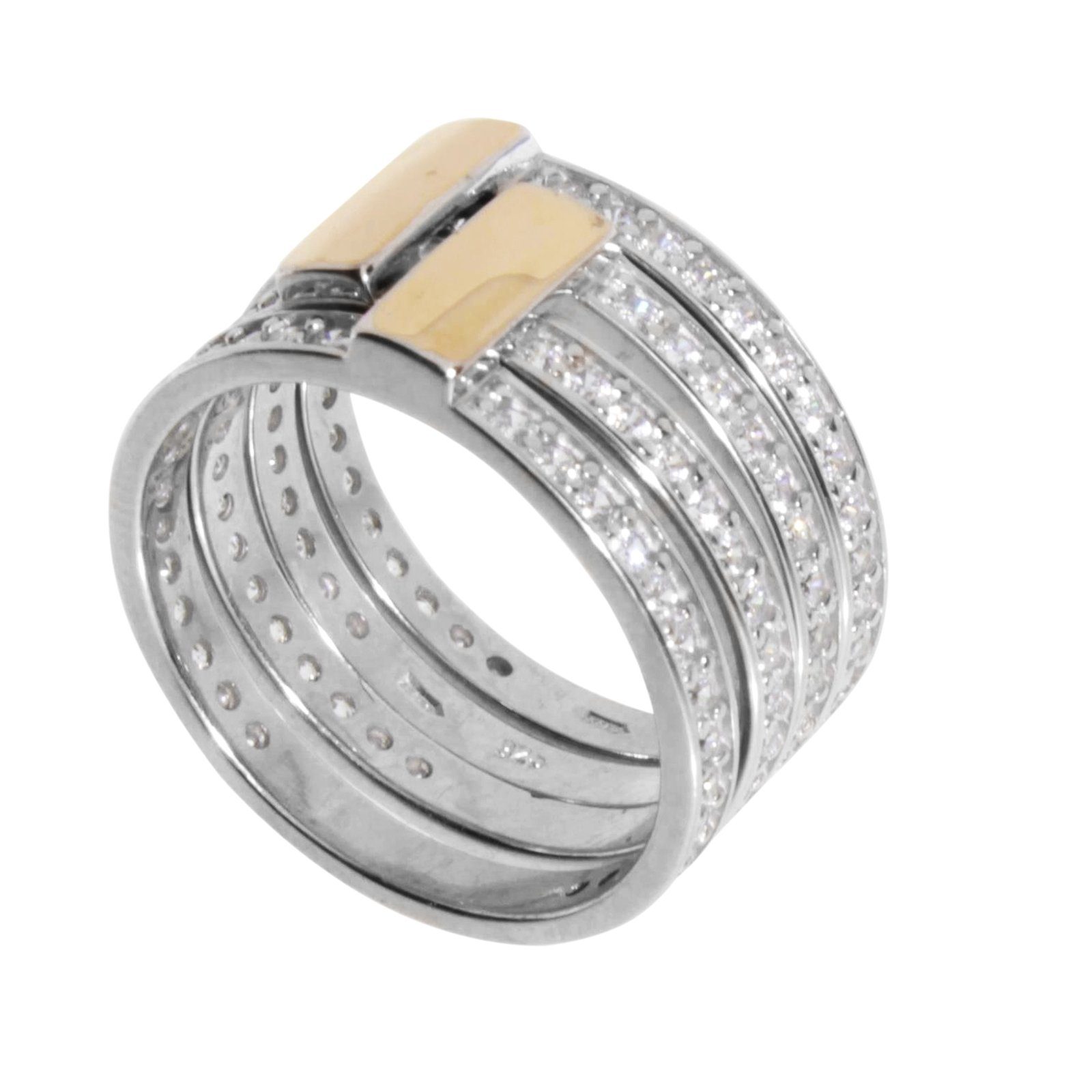 OSTSEE-SCHMUCK Silberring - Sunny Exklusiv - Silber 925/000 & Gold 585/000  - (1-tlg), Ein Ring der Sie begeistern wird
