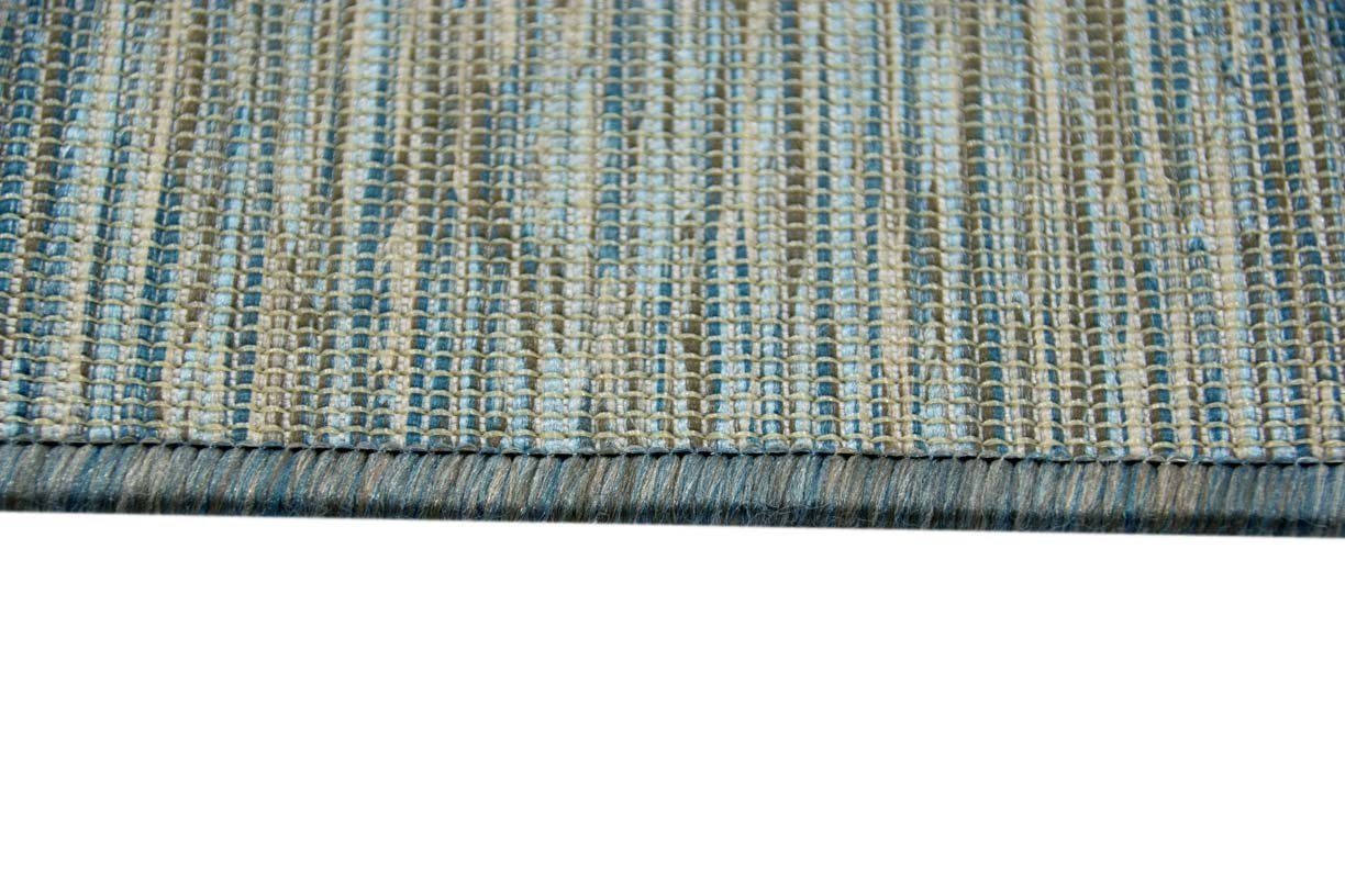 5 Höhe: Blau nutzbar beidseitig Teppich TeppichHome24, mm Beige, Farbe Teppich rechteckig,