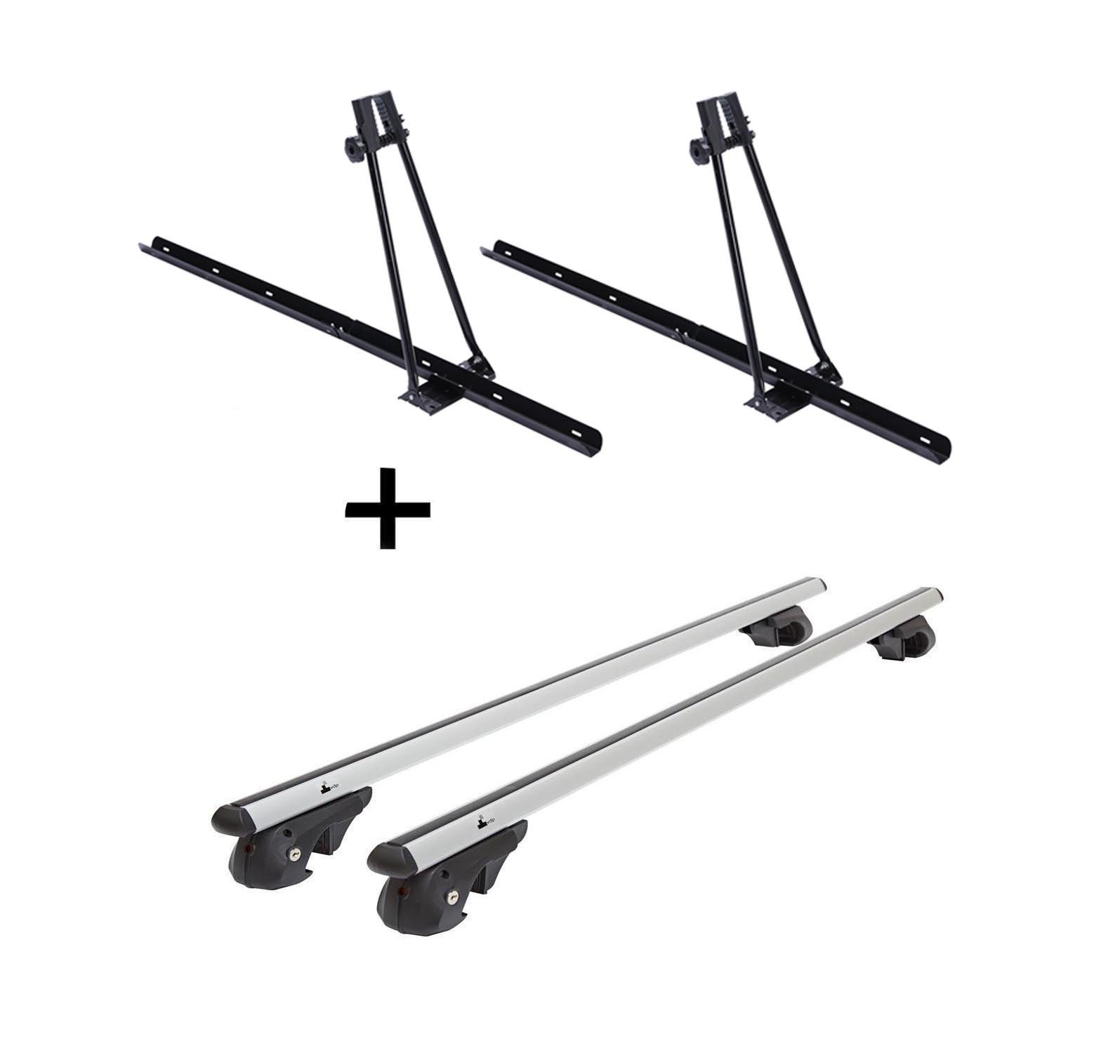 VDP Fahrradhalter, 2x Fahrradträger ORION + Dachträger VDP004 L kompatibel mit Audi A4 Avant 94-08