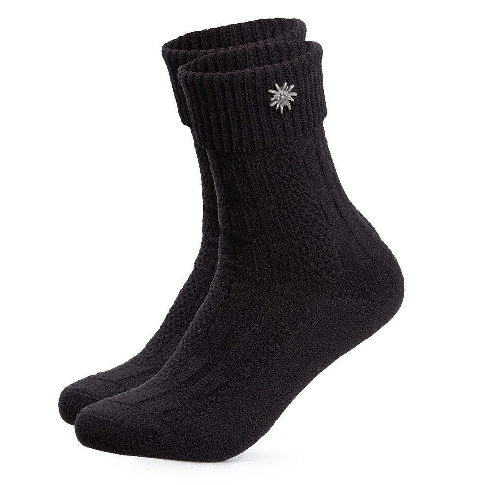 HerzSticht Trachtensocken Damen Kurze Trachtensocken 1er Pack (Modell: Edelweiss) (1-Paar)