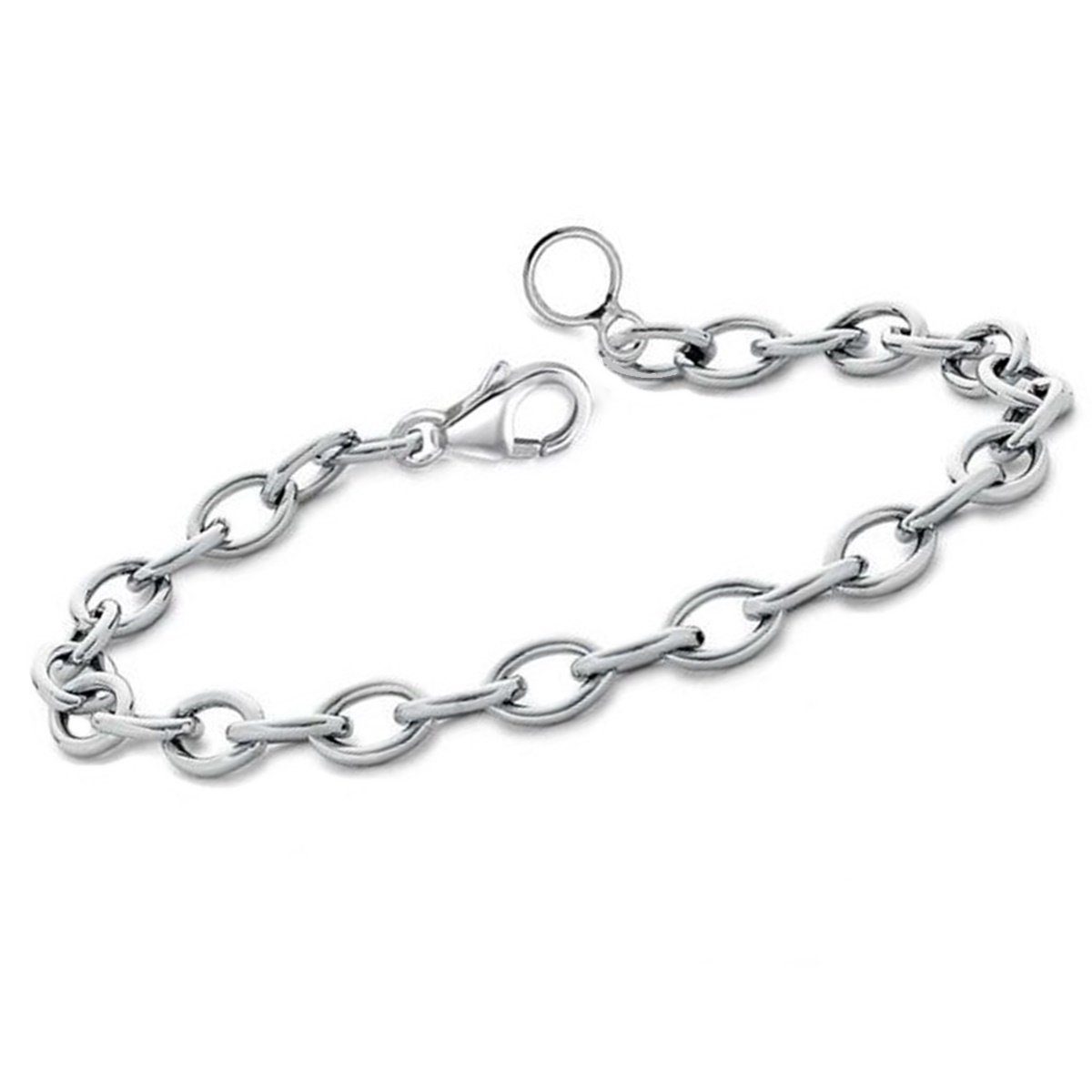 Goldene Hufeisen Bettelarmband Stabiles Damen Herren Armband Charm-Armband aus 925 Sterling Silber (1 Stück, inkl. Schmuckbox)