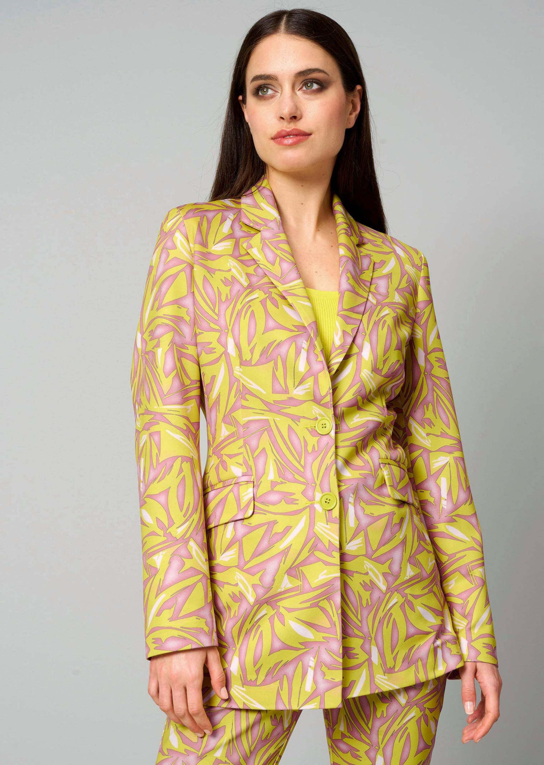 Kurzblazer Blazer mit grafischem Print