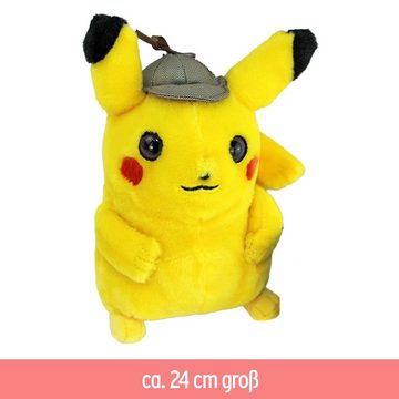 BEMIRO Tierkuscheltier Detective Pikachu Plüschtier Pokémon - ca. 24 cm